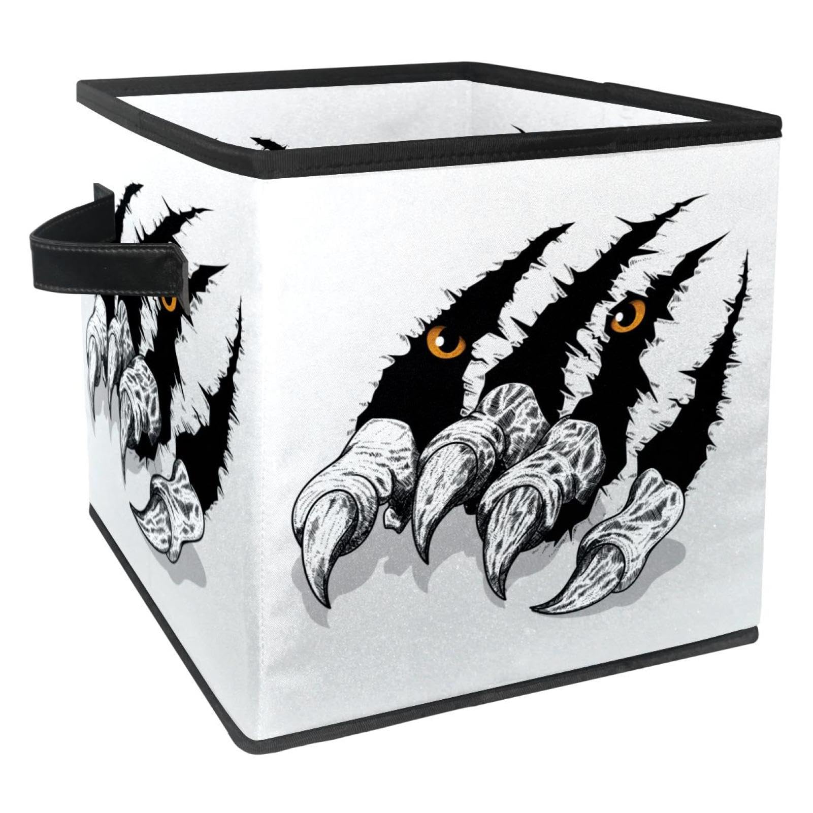 Boîte de rangement en tissu avec poignées bac cube pliable maison