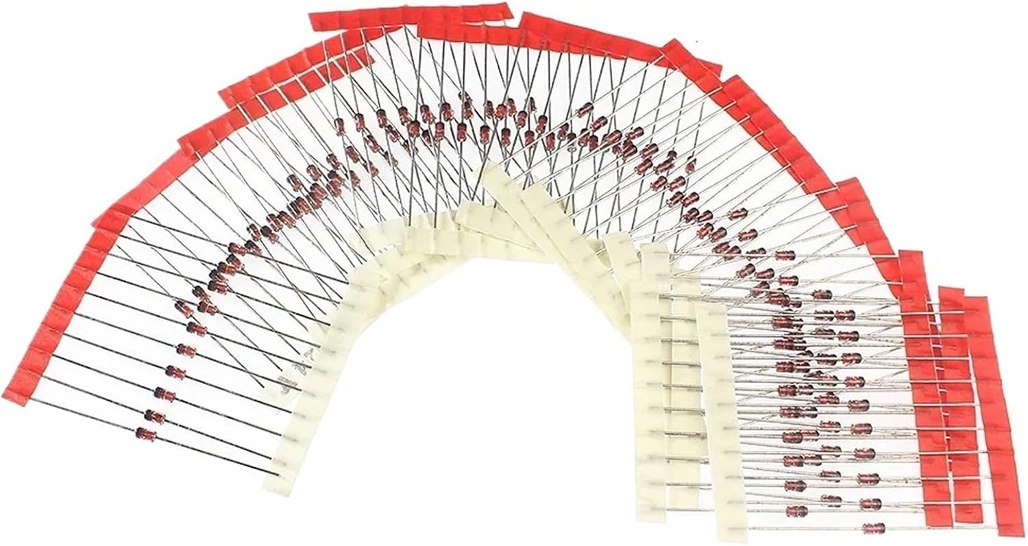 140PCS 1W Zener Diode Kit 3.3V-24V Voltage Regulator Diodes Set 14 Values 3.3V 10V 3.9V 12V 4.7V 15V 5.1V 16V 5.6V 18V 6.2V 20V