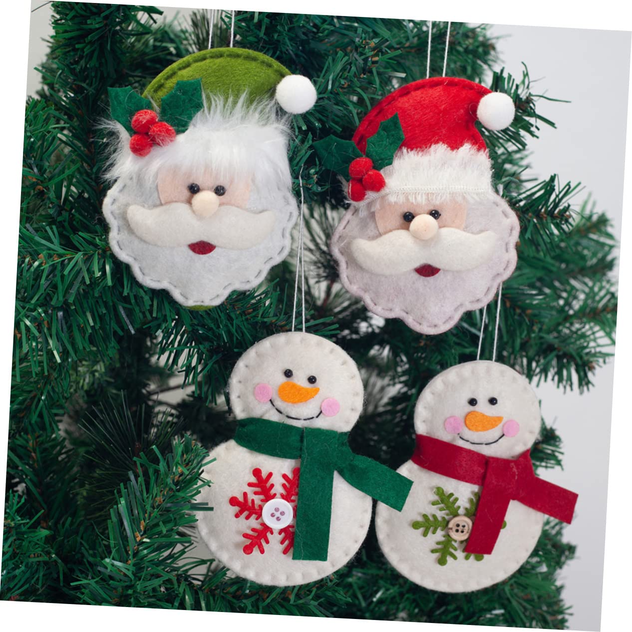 ABOOFAN 12 Pz Ornamenti Natalizi in Feltro Ornamenti Di Babbo Natale Ornamenti Dell'albero Di Babbo Natale Ornamenti Di Pupazzo Di Neve Di Natale Oggetti Decorativi Albero Di Natale
