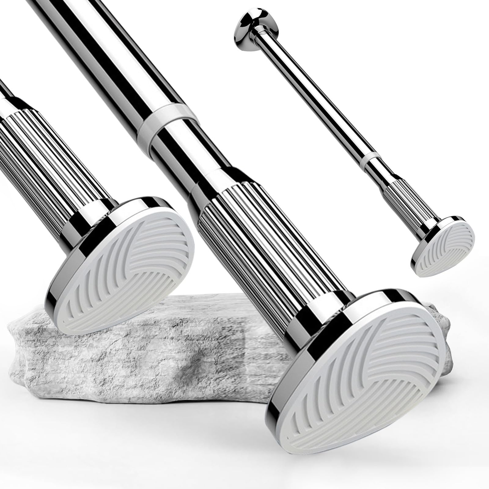 Duschvorhangstange 40-500cm Teleskopisch - Ohne Bohren! Perfekt Für Bad, Balkon & Raumteiler