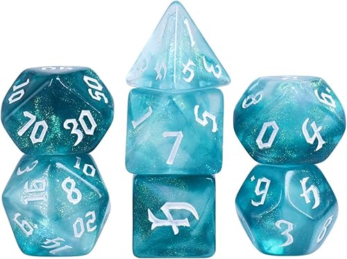 Miniatura 2 de 15 juegos de dados poliédricos surtidos al azar multicolor 105 unidades juego de mini dados sorpresa misterioso juego de dados mini DND de 0394in