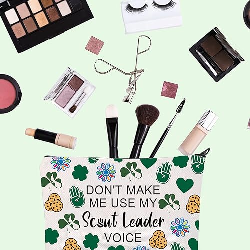 Miniatura 4 de FOTAP Scout Troop Leader Bolsa de Cosméticos Chica Líder Cremallera Bolsa de Cosméticos Tropa Bolsa Scout Líder Regalo, Blanco, Líder Scout