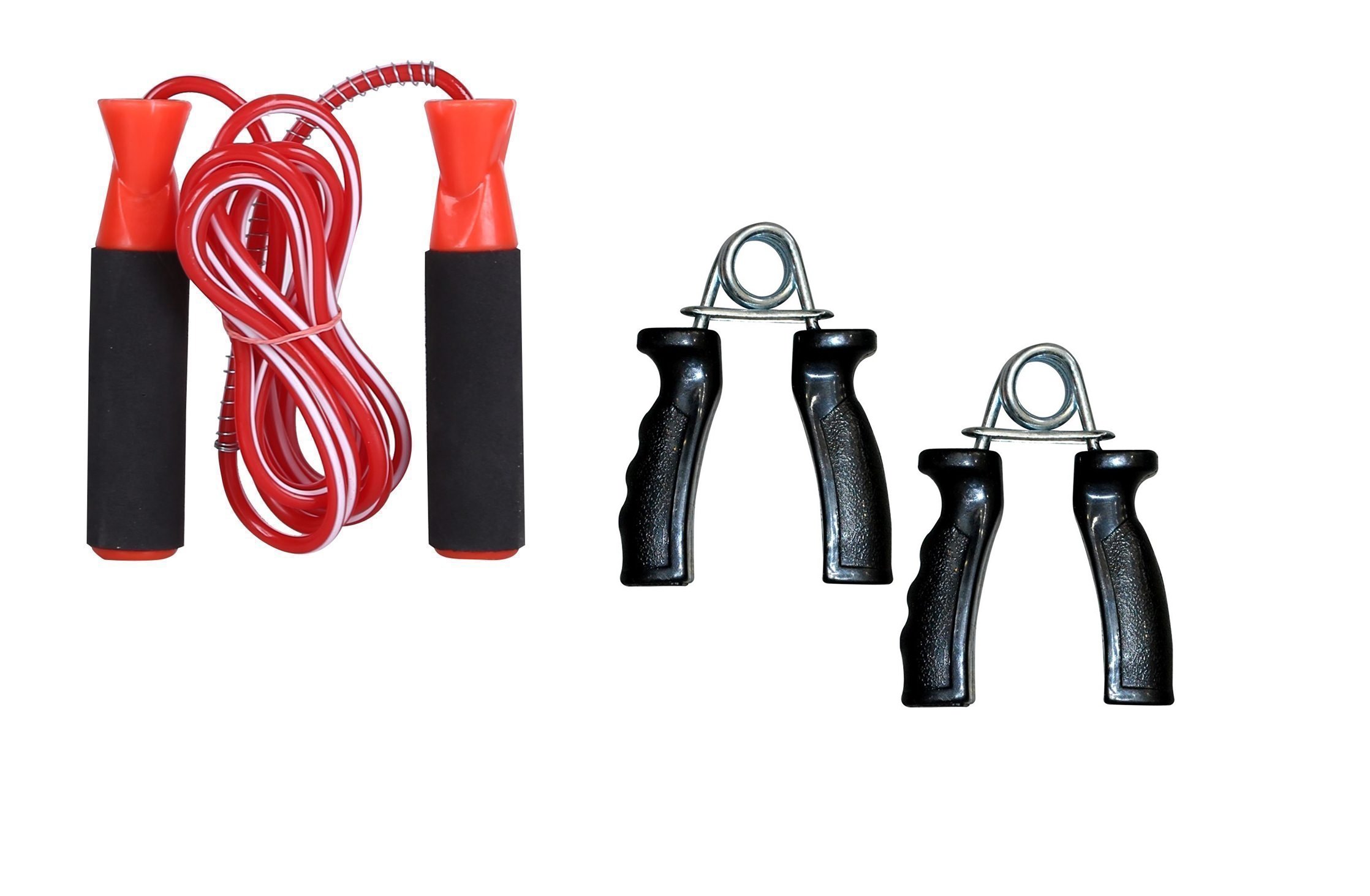 Simran Sports Home Exercise and Fitness Combo Ball Bearing Skipping Rope & Hand Gripper-image-42
