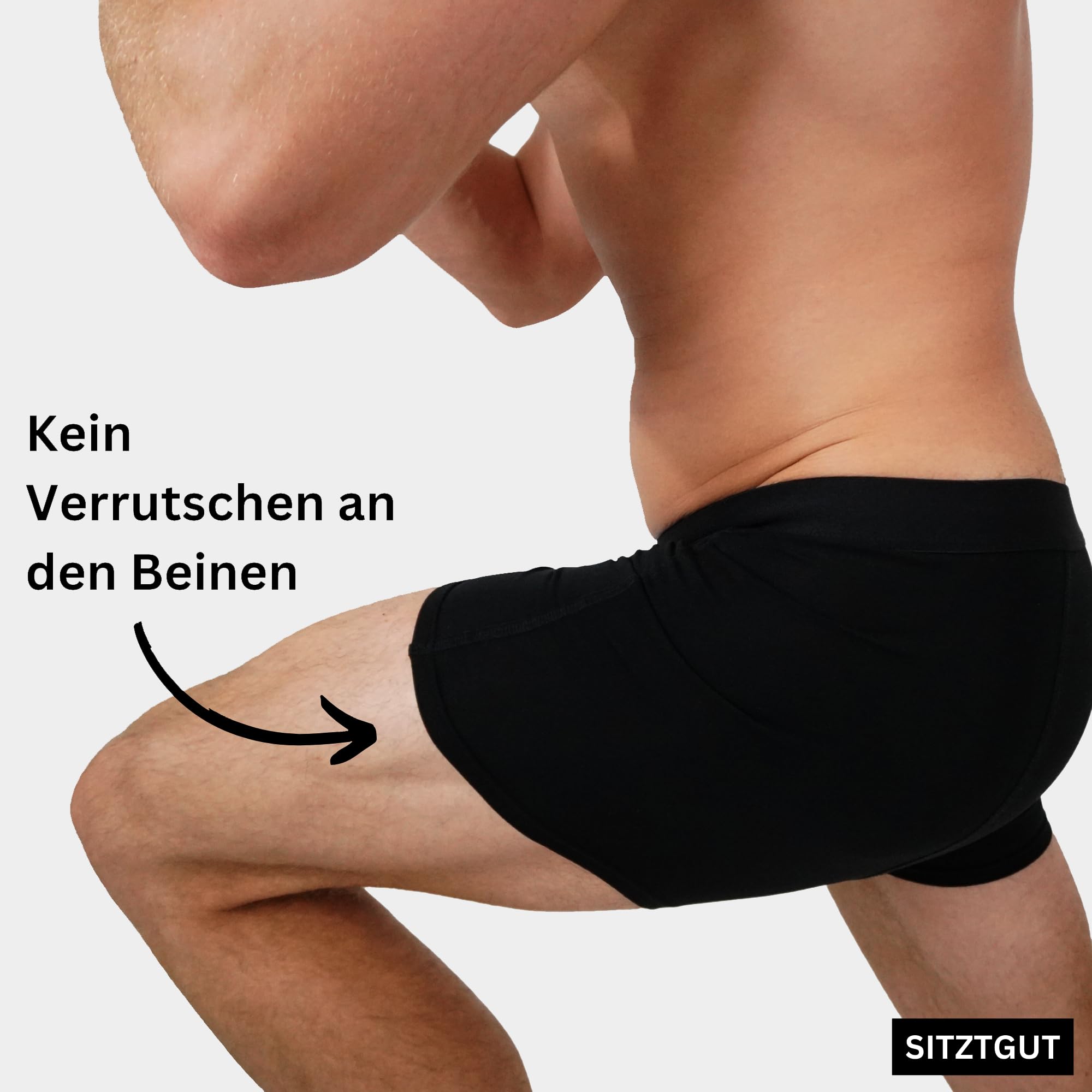 SITZTGUT Boxershorts Herren aus Baumwolle - Trocknergeeignet, Kratzfrei ohne Etikett, Bequeme Passform