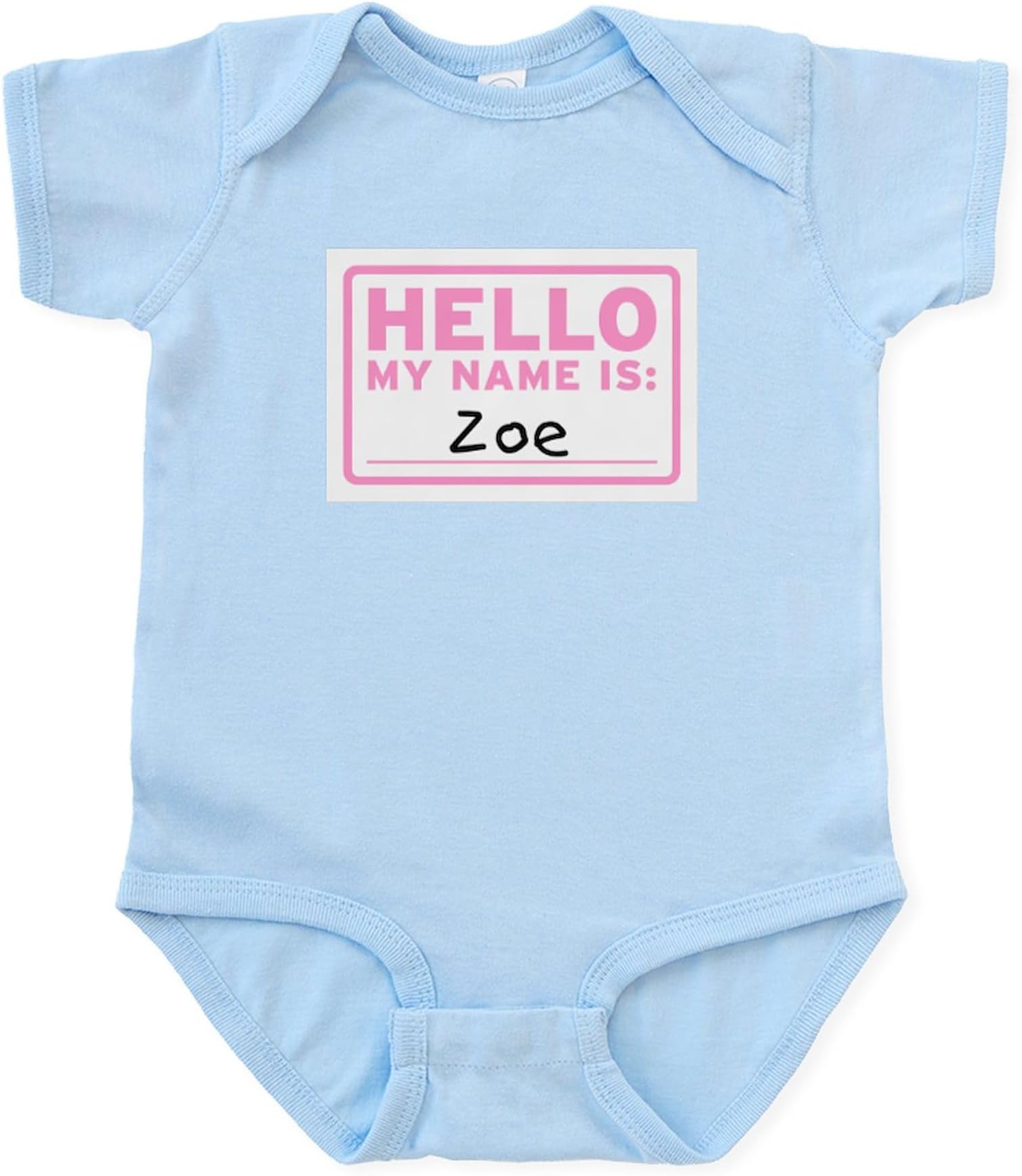 Hello My Name is: Zoe Infant Bodysuit Cute Infant Bodysuit Baby Romper