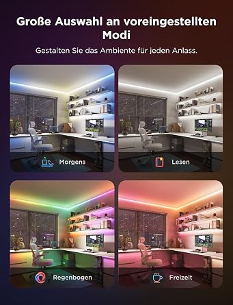 Govee COB LED Strip Light Pro, LED Lights for Bedroom Compatible with Alexa, Google Assistant and Matter, RGBICW Light with Warm White, Smart Strip Light, LED Lights for Bedroom, Color Changing, 9.8ft