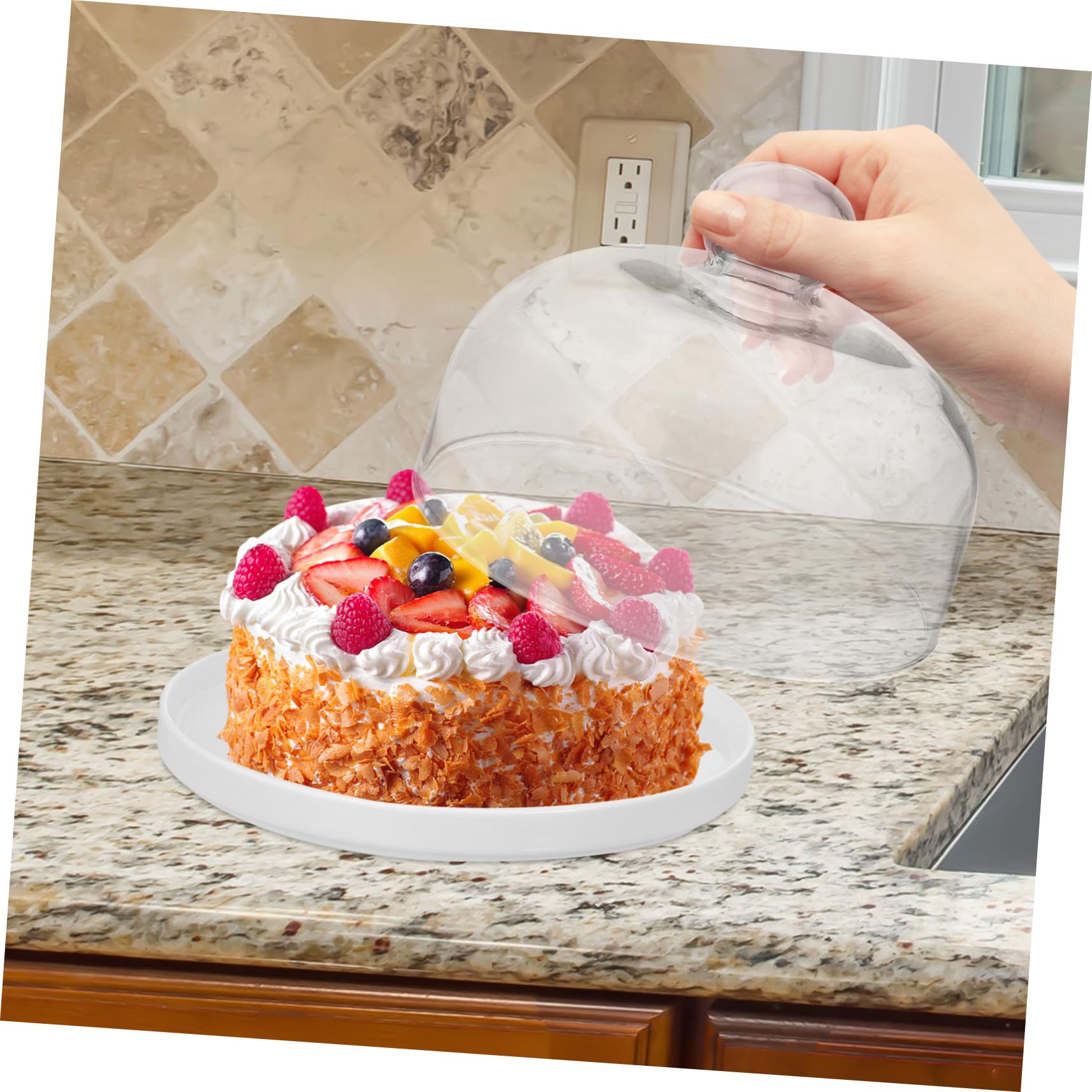 Plateau à gâteaux en Forme de dôme, Plateau de Service pour gâteaux de fête, Support à gâteaux en Carton, Plateau à Dessert pour fêtes et événements