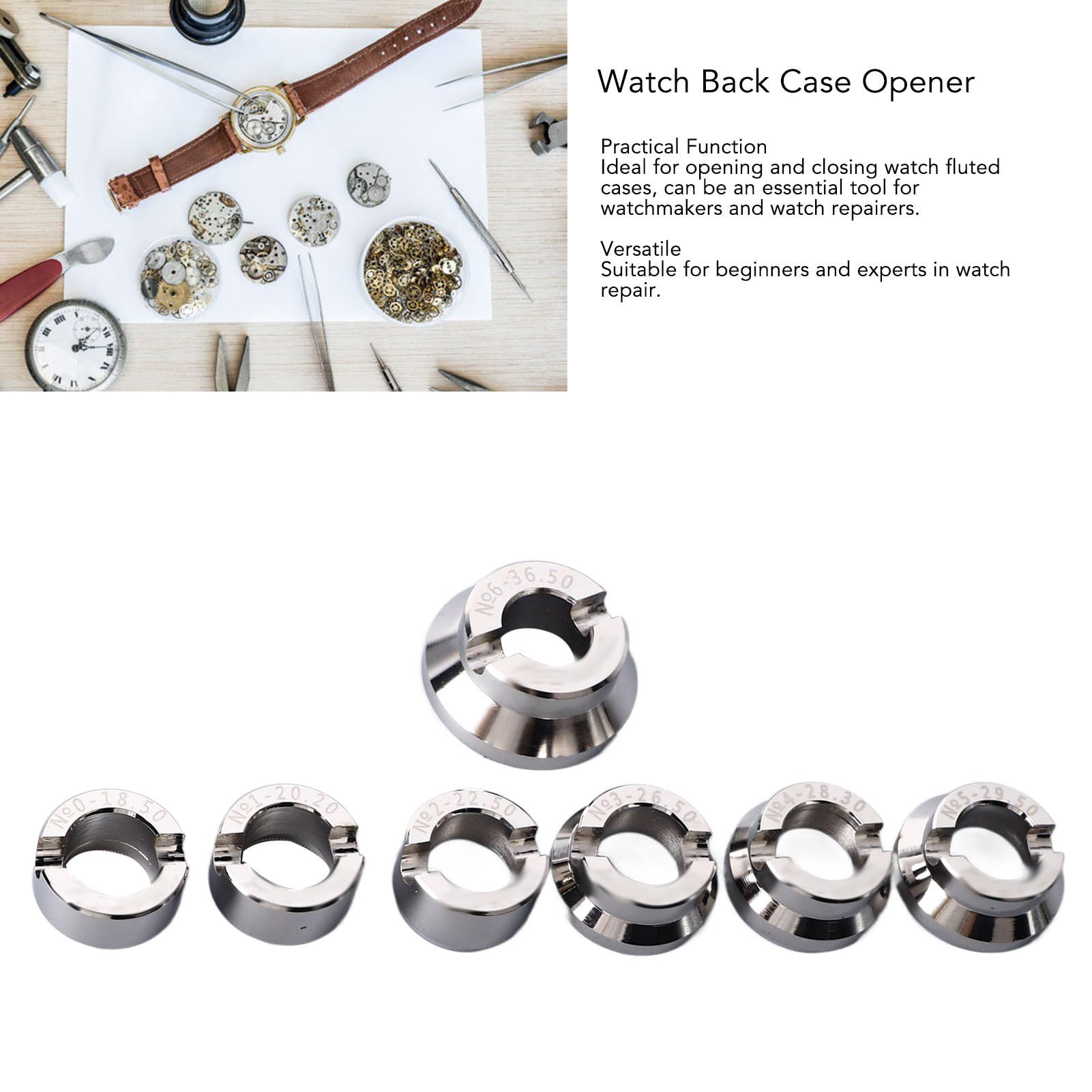 Ouvre-boîtier de Montre, Outil en métal pour horloger, Ouverture Facile du boîtier cannelé, débutants et Experts, pour réparation de Montres sans tracas (métal)