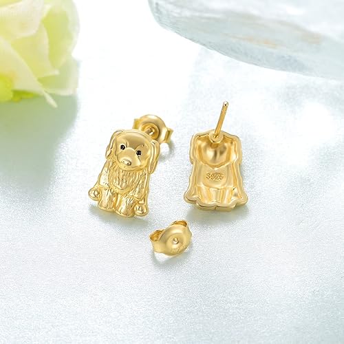 Miniatura 3 de Aretes de plata de ley 925, diseño de perro corgiperro salchichaperro perrito kawaii, regalos para mujeres, amantes de los perros