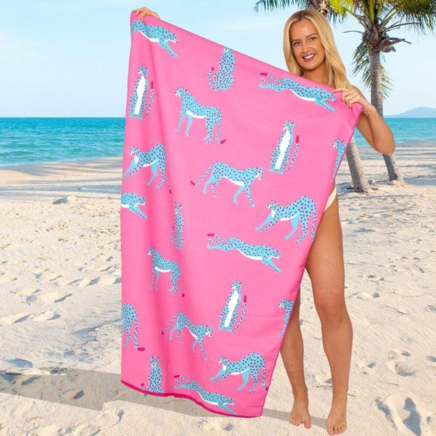 GC GAVENO CAVAILIA Extra Large Beach Towel for Adults - Quick Dry Microfibre Printed Beach Towels - Super Absorbent Beach Towel for Swim (180 x 100 cm) - (1 Piece) Soft, Sand Free,Lightweight - Multi — view 12