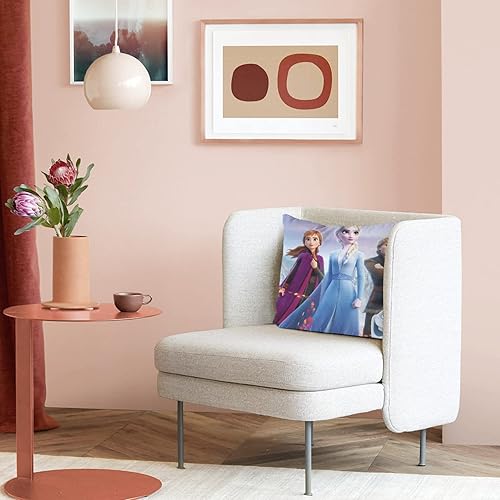 Miniatura 4 de HAKASA Frozen Sisters - Funda de almohada para sofá de invierno para niños, funda cuadrada suave, decorativa, para dormitorio, sofá de 18 x 18