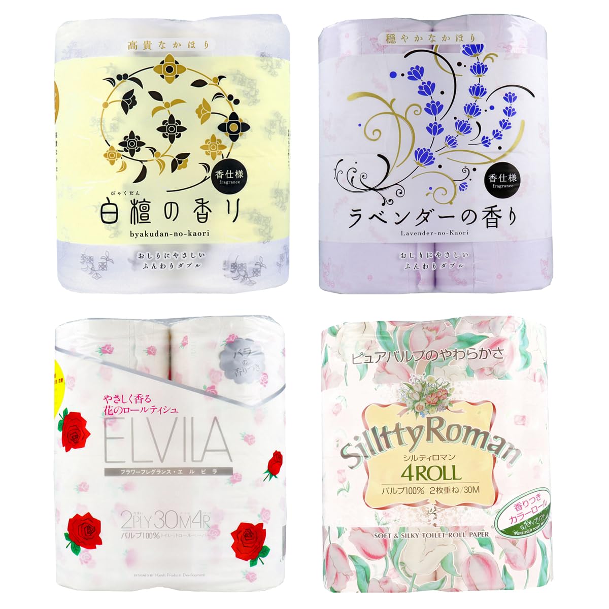 Amazon.co.jp: 四国特紙 トイレットペーパー 香り付き ダブル30m 4 