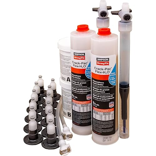 Simpson Strong-Tie CPFH09KT Crack-Pac Flex-H2O 9 oz. Polyurethane Crack Sealer Injection Kit (2 Cartridges)
