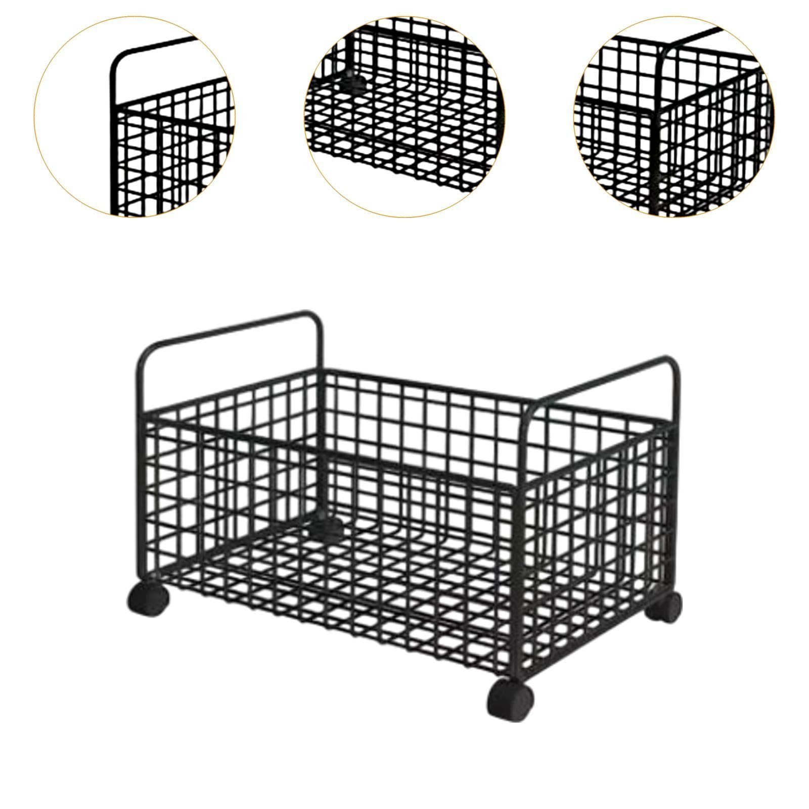 Rolling File Cart Storage Bin, unter Desk Movable Magazinen Schlafsäule Bin, Utility Cart für Pantry Drinks Snacks, M