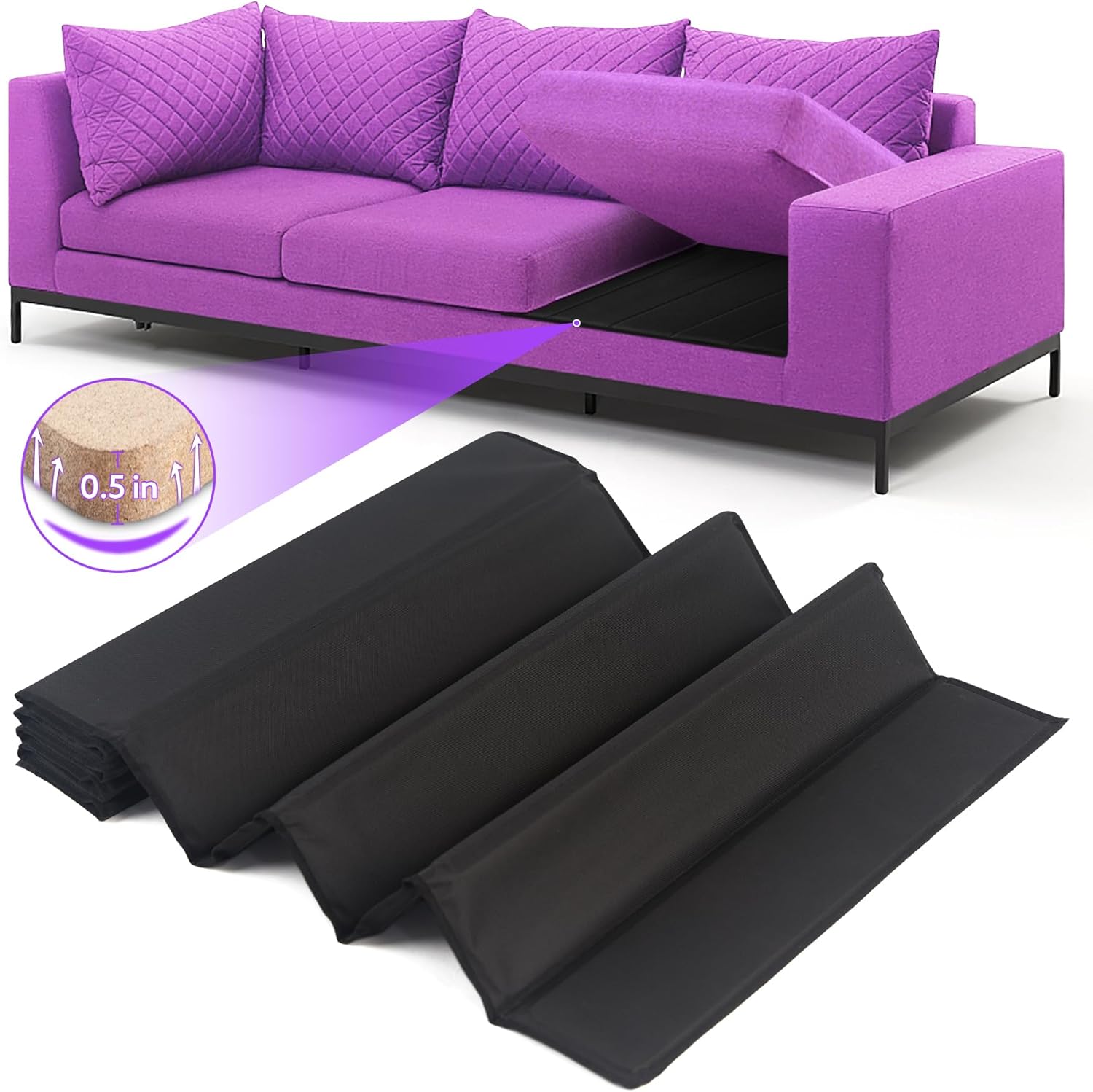 HomeProtect Couch Cushion Support Extra Deep Sagging Sofa Cushion