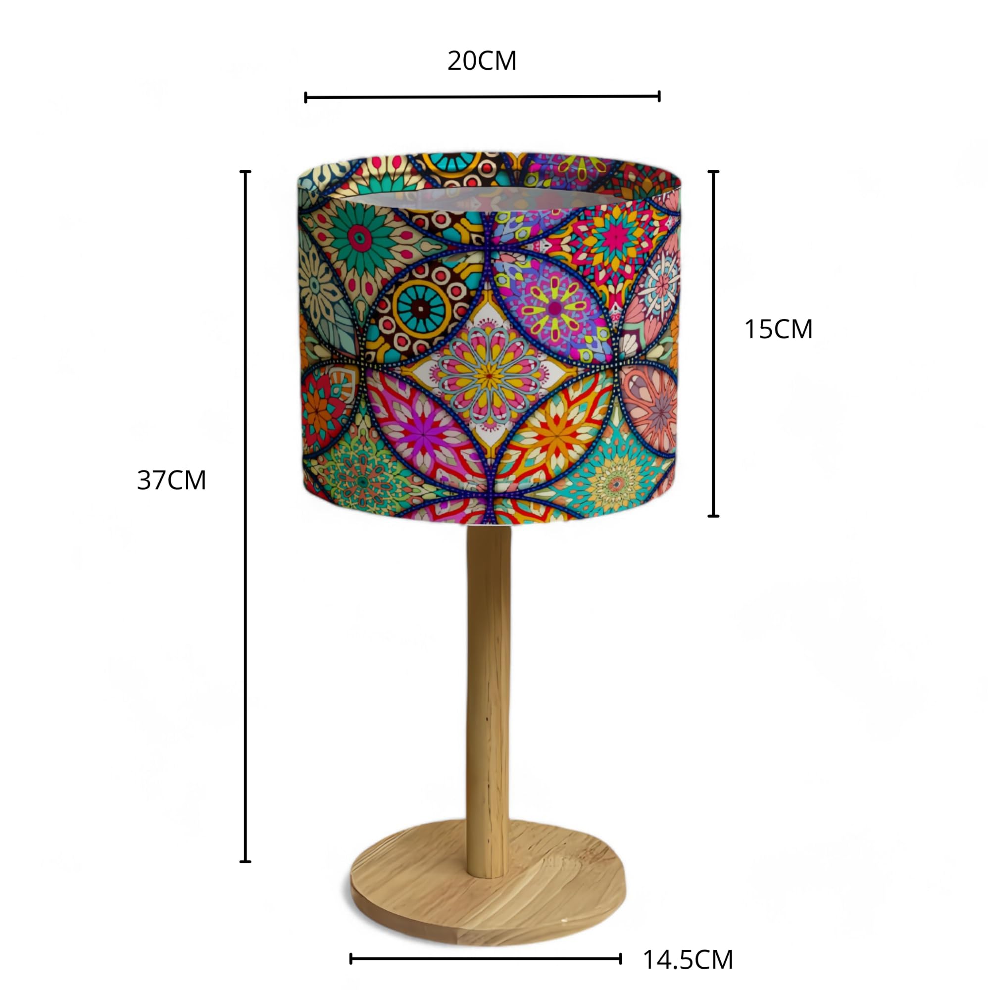 Bellaluma Lampada da comodino Lampada da comodino Candeeiro Mesa de Cabeceira Lampade da comodino Lampada da camera Lampada da tavolo (Geometric Style, 2 unità)