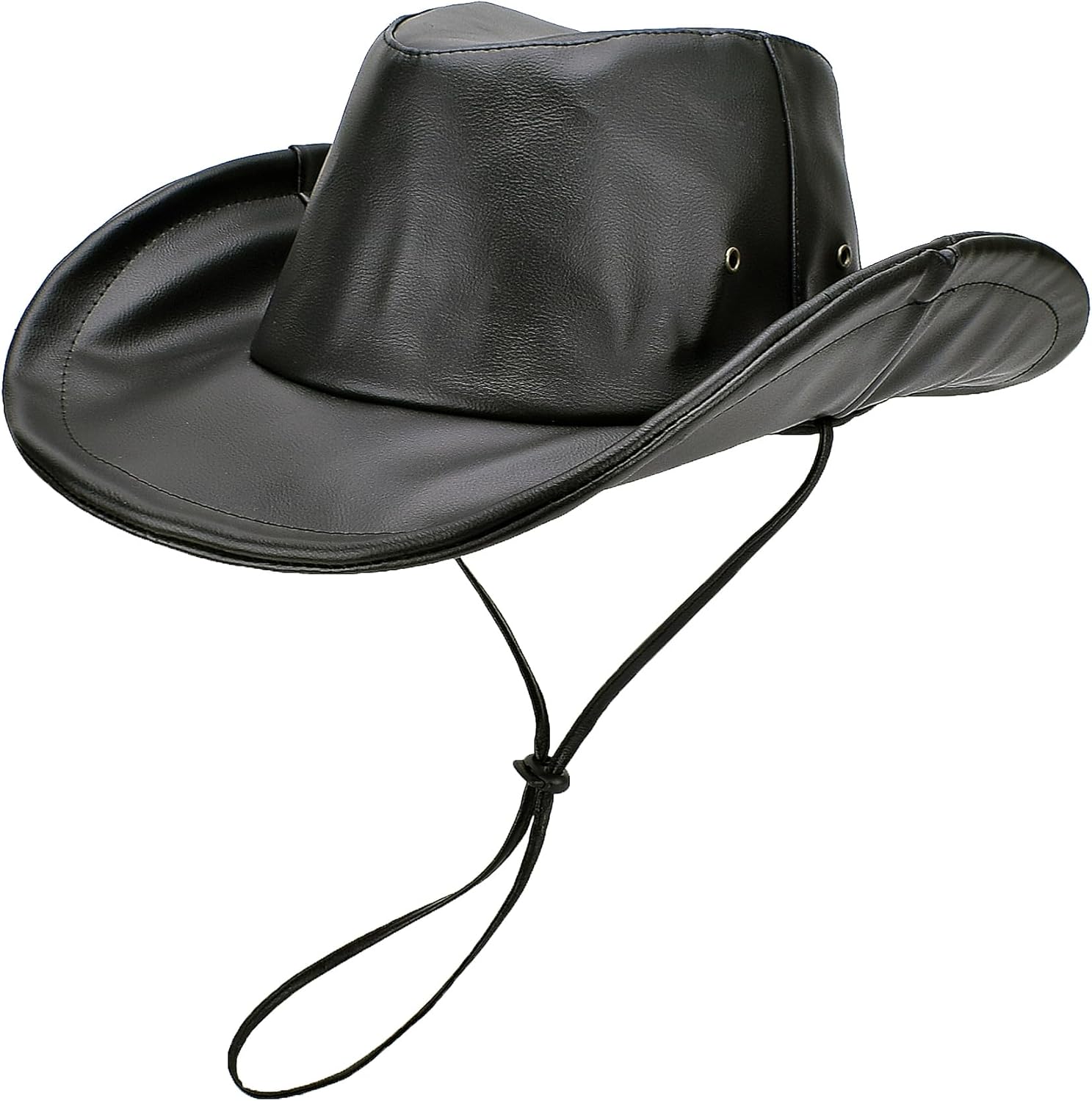 EINSKEY Unisex Leather Fedora Hat Panama Hat Western Cowboy Cowgirl Hat with Shapeable Brim, UPF50+ Sun Protection & Packable