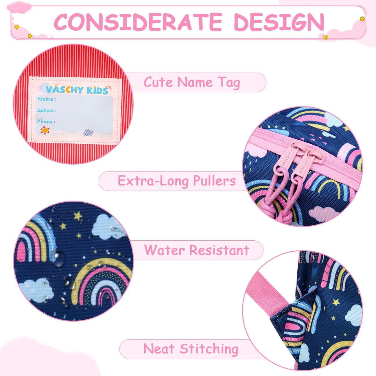 VASCHY Sac à Dos Enfants, Cartable Garçons Maternelle 4-6 Ans Mignon Léger Imperméable Sac a Dos Dinosaure Licorne pour A4 Dossiers Primaire Préscolaire avec Sangle de Poitrine