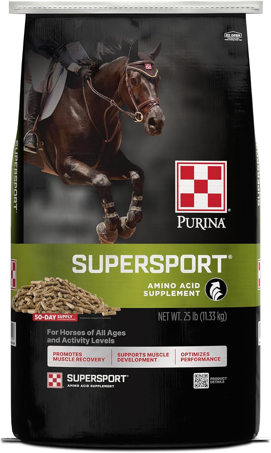 Purina Supersport Horse Supplement, Amino Acids for Muscle Recovery, 25 lbs