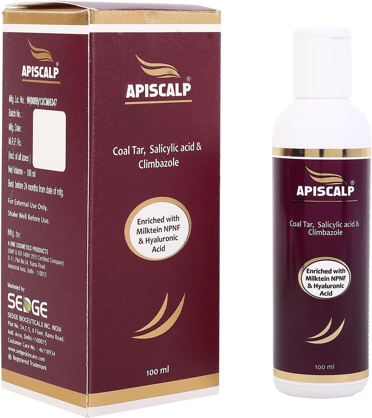 Anti-Dandruff Lotion Enrich With Coal Tar, Salicylic Acid, Climbazole, Milk-Tein and Hyaluronic Acid.