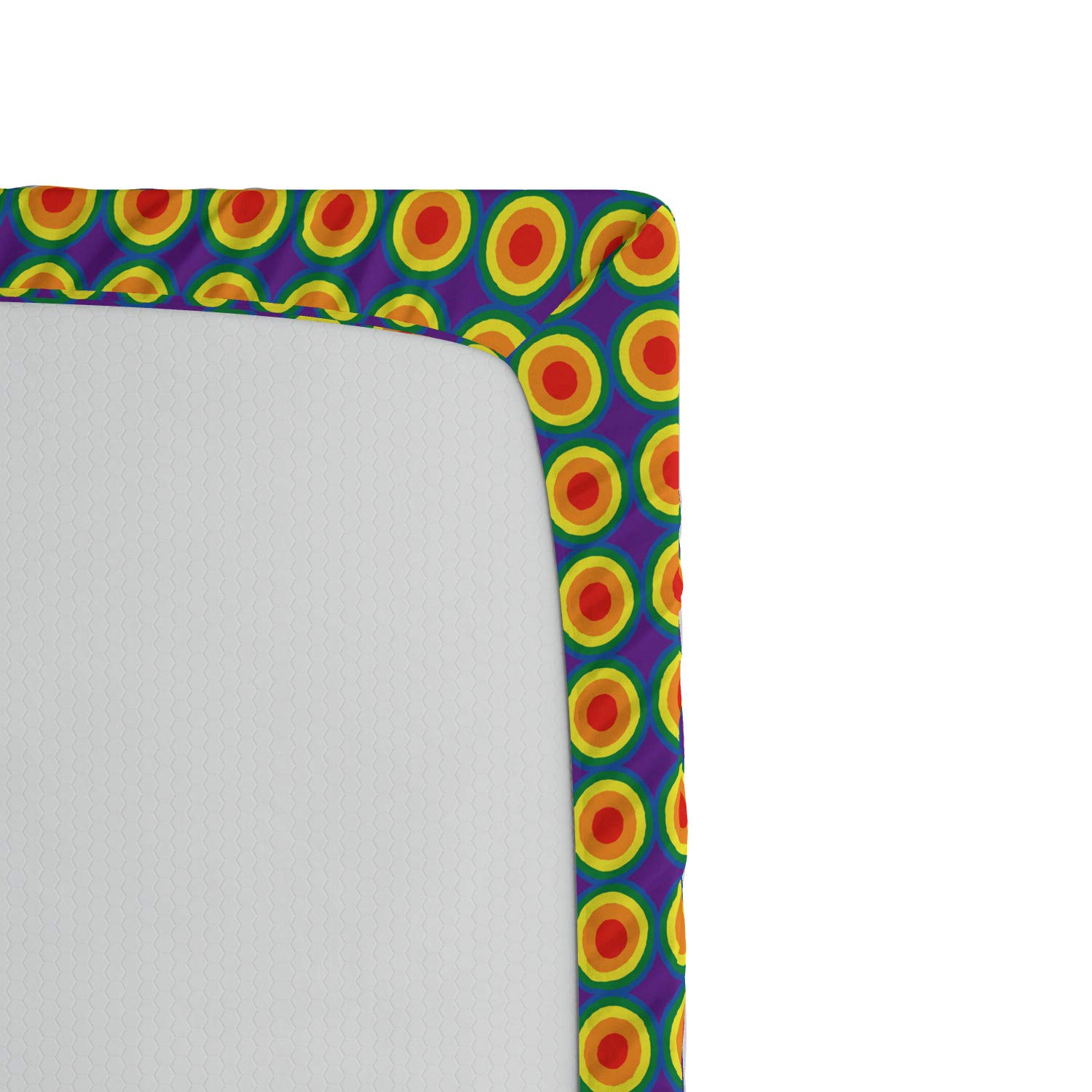 ABAKUHAUS Moderno Lenzuolo Con Angoli, Arcobaleno Cerchiato