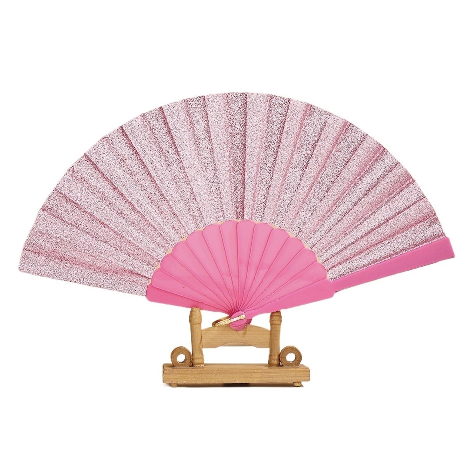 WLIHDB 10Pcs Vibrant Plastic Glitter Fan Foldable Clack Lightweight For Festivals for Summer(Color5)