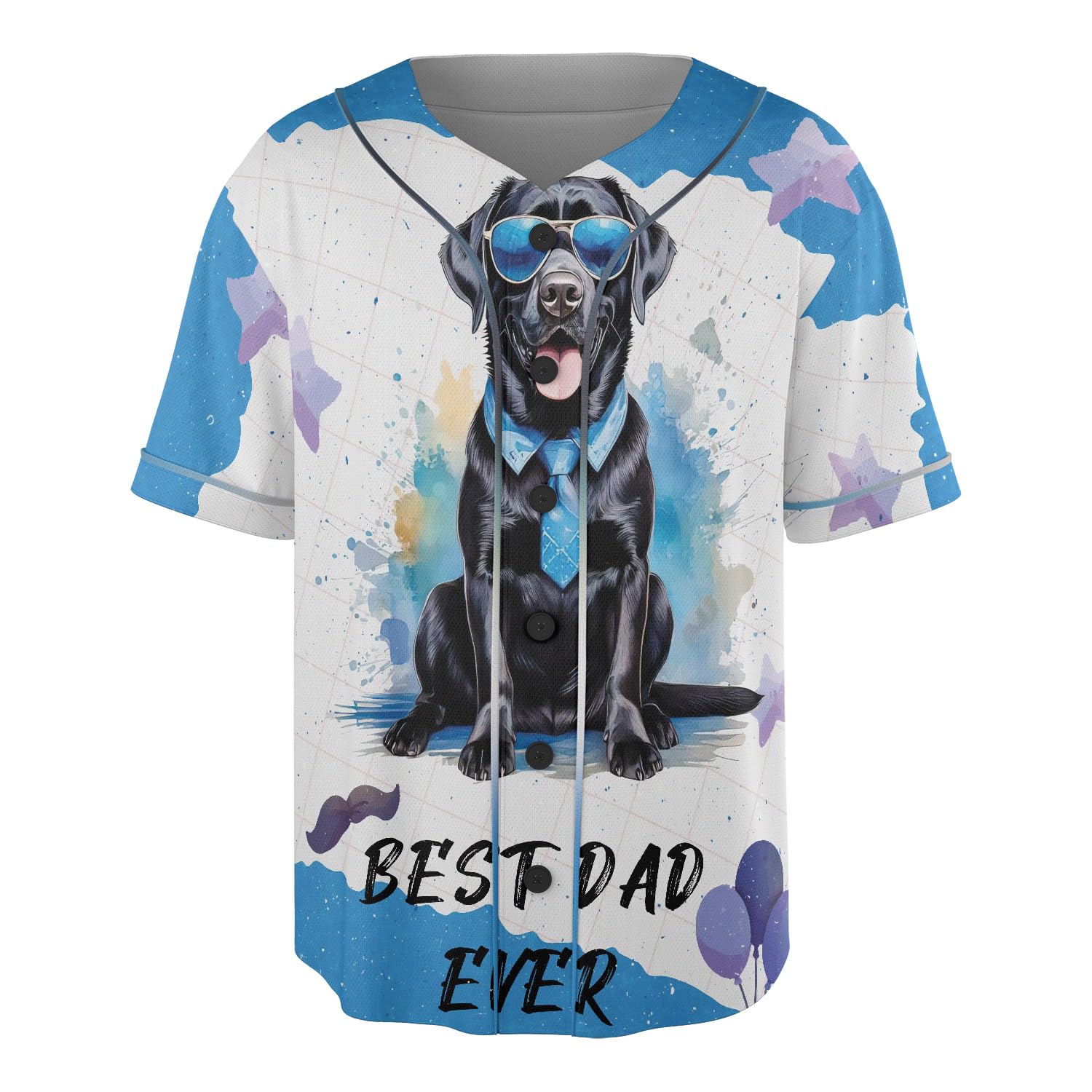 Ninety3POD Happy Father's Day Best Labrador Retriever Cool Dad Ever All Over Print 3D Baseball Jersey Shirt Lab Dog Lover Gifts Softball Sport 12007