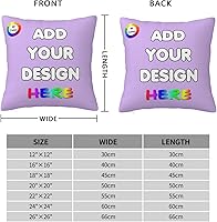 Vista 196 de Funda de almohada personalizada con nombre de texto fotográfico, funda de almohada impresa de dos lados para cumpleaños, Navidad, aniversario