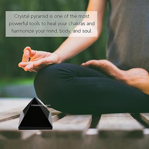 Miniatura 19 de Amazing Gemstone Lapis Lazuli Pyramid Crystal Healing Stones - 2" Great Pyramid Figurine of Natural Stone Pyramid for Meditation, Reiki, Chakra