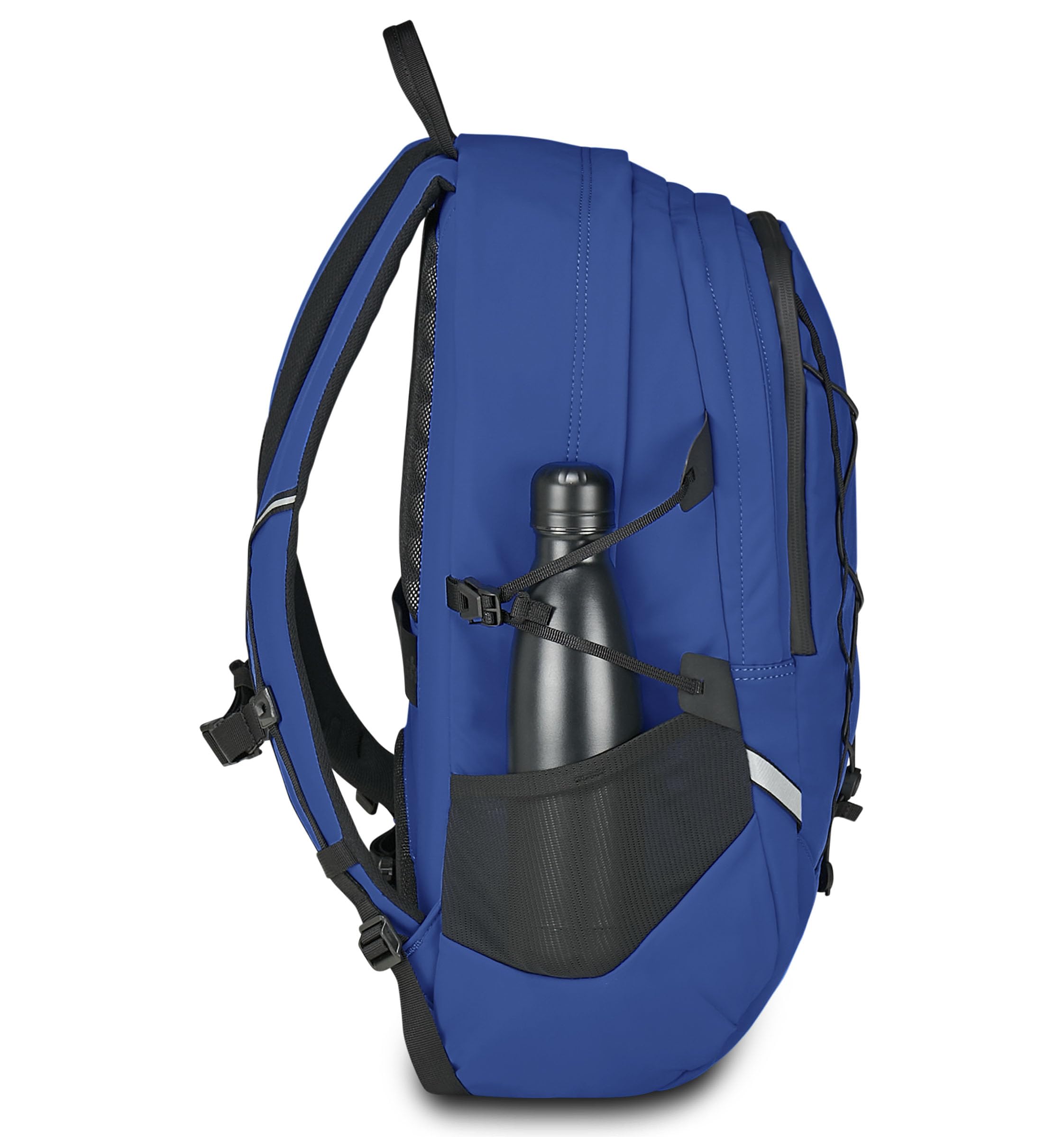 Invicta Zaino Lavoro Invict-Act Plus, Blu, Doppio Scomparto Con Tasca PC 14", Tasca Borraccia e Fondo Rinforzato, Zaino Capiente e Versatile da 29 L Per Ufficio e Università, Per Uomo e Donna