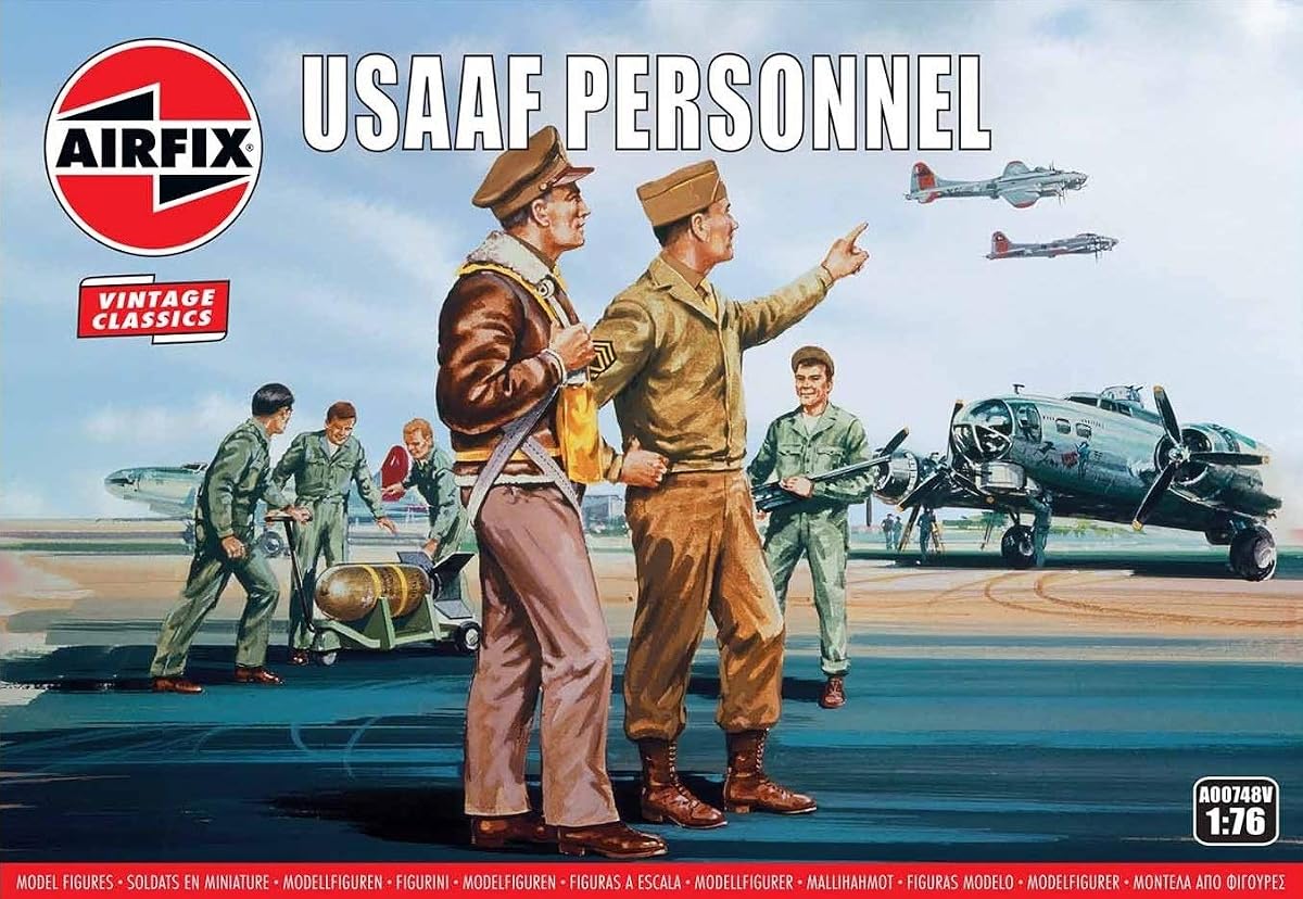 Vintage Classics WWII USAAF Personnel 1:76 Military Plastic Model Figures A00748V