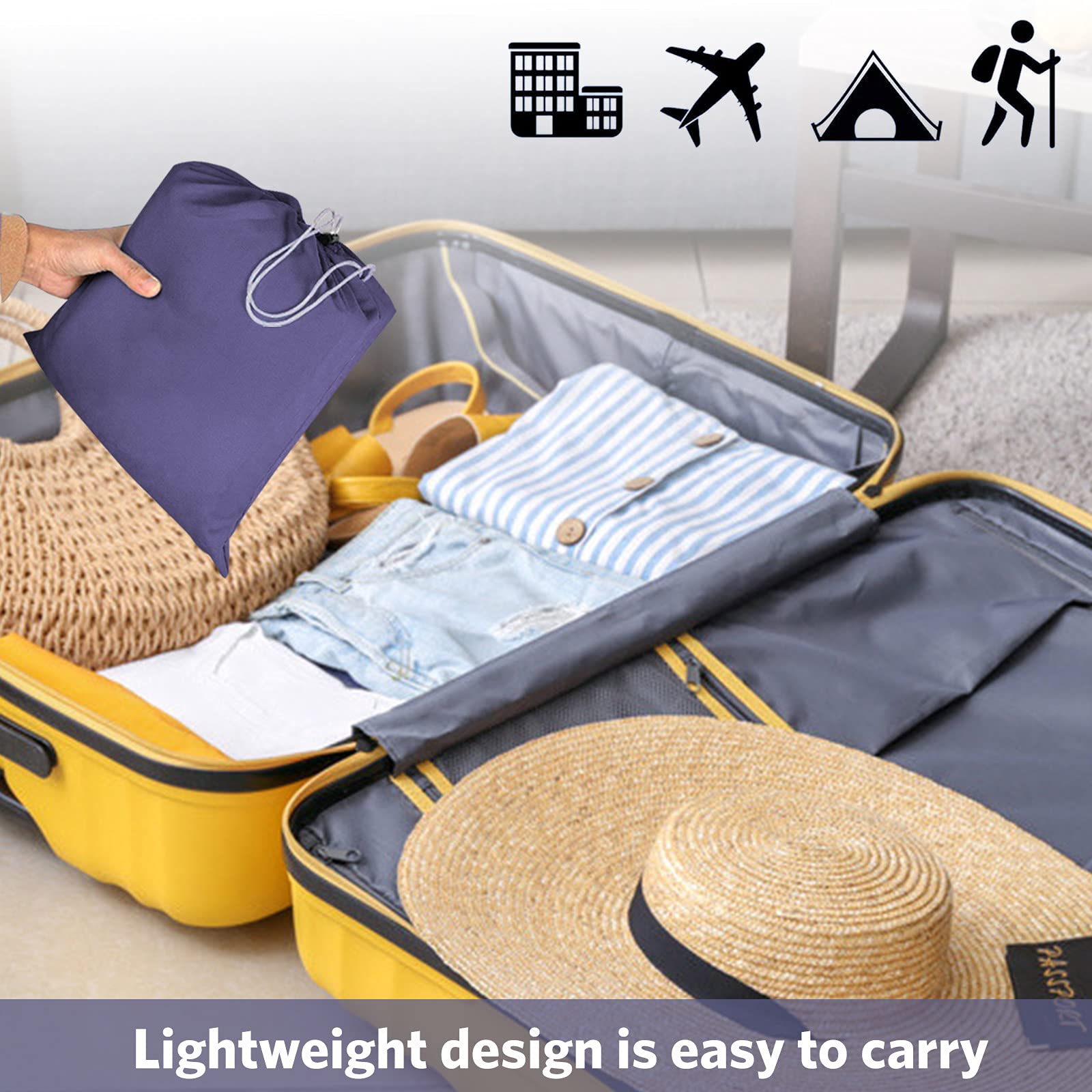 Mannice Śpiwór Sleeping Bag Liner dla dorosłych, uniseks