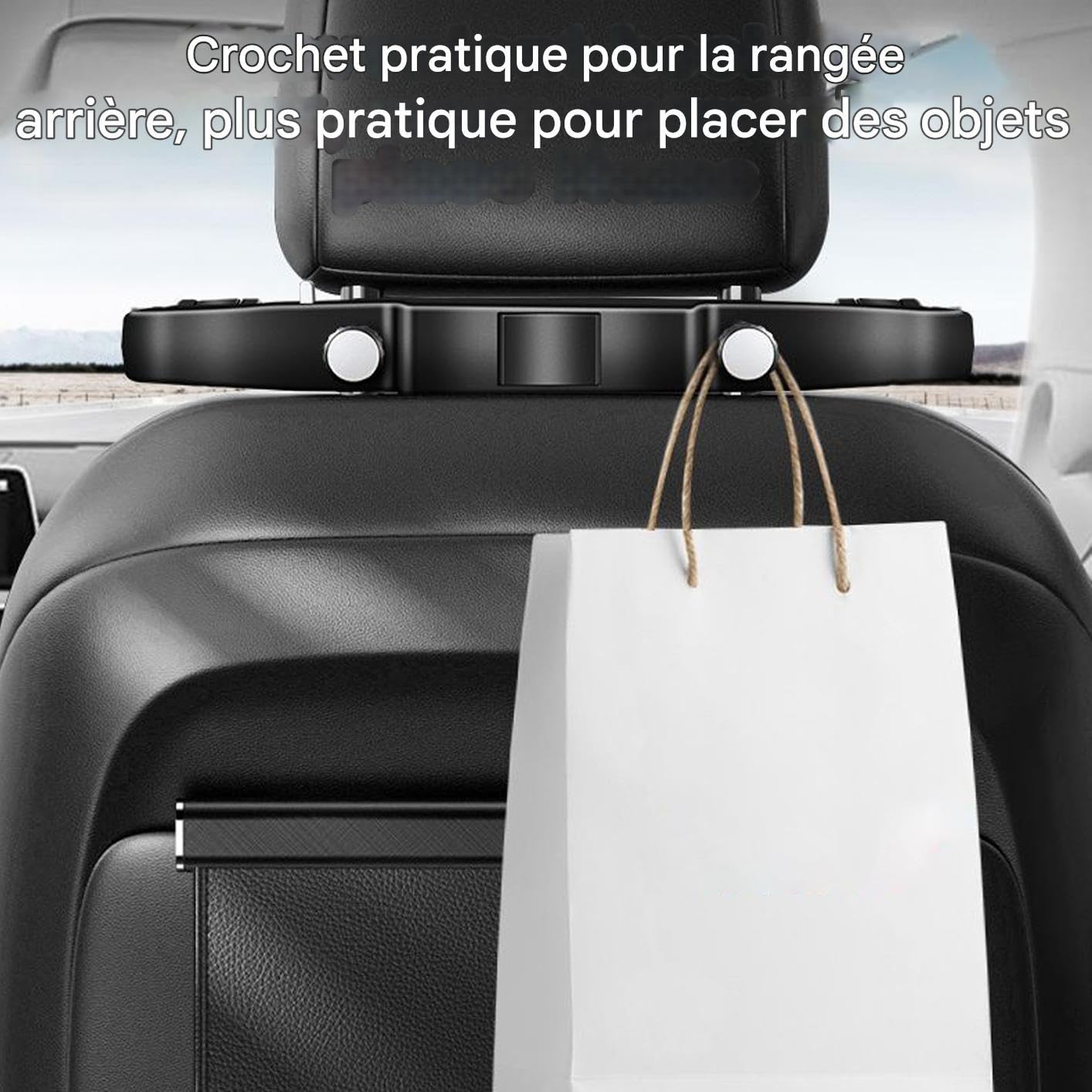 Oreiller Appuie-Tête Voiture Mousse Mémoire Épaisse et Respirante pour