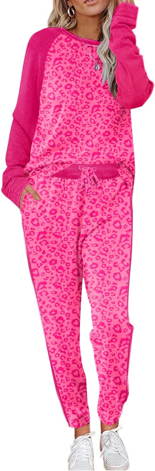 Ekouaer Women’s Pajama Set Long Sleeve PJs 2 Piece Lounge Set Pullover Sleepwear Sweatshirt and Long Pants With Pockets