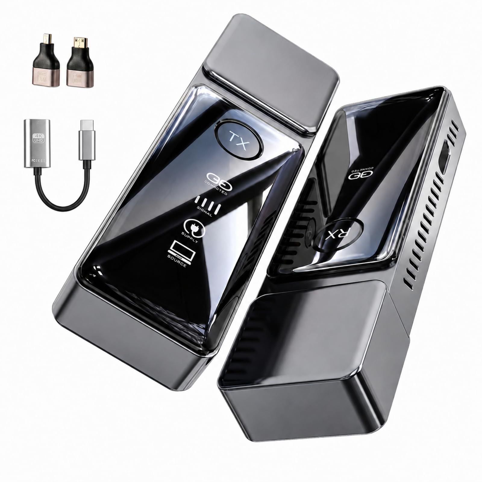 Enhanced Wireless HDMI Transmitter and Receiver, 4K Decode 1080P@60Hz Extender Kit with One-Tap Privacy Disconnect, Plug & Play 328FT 2.4G/5.8G Dual-Band Streaming for Laptop Monitor TV Projector PC-image-47
