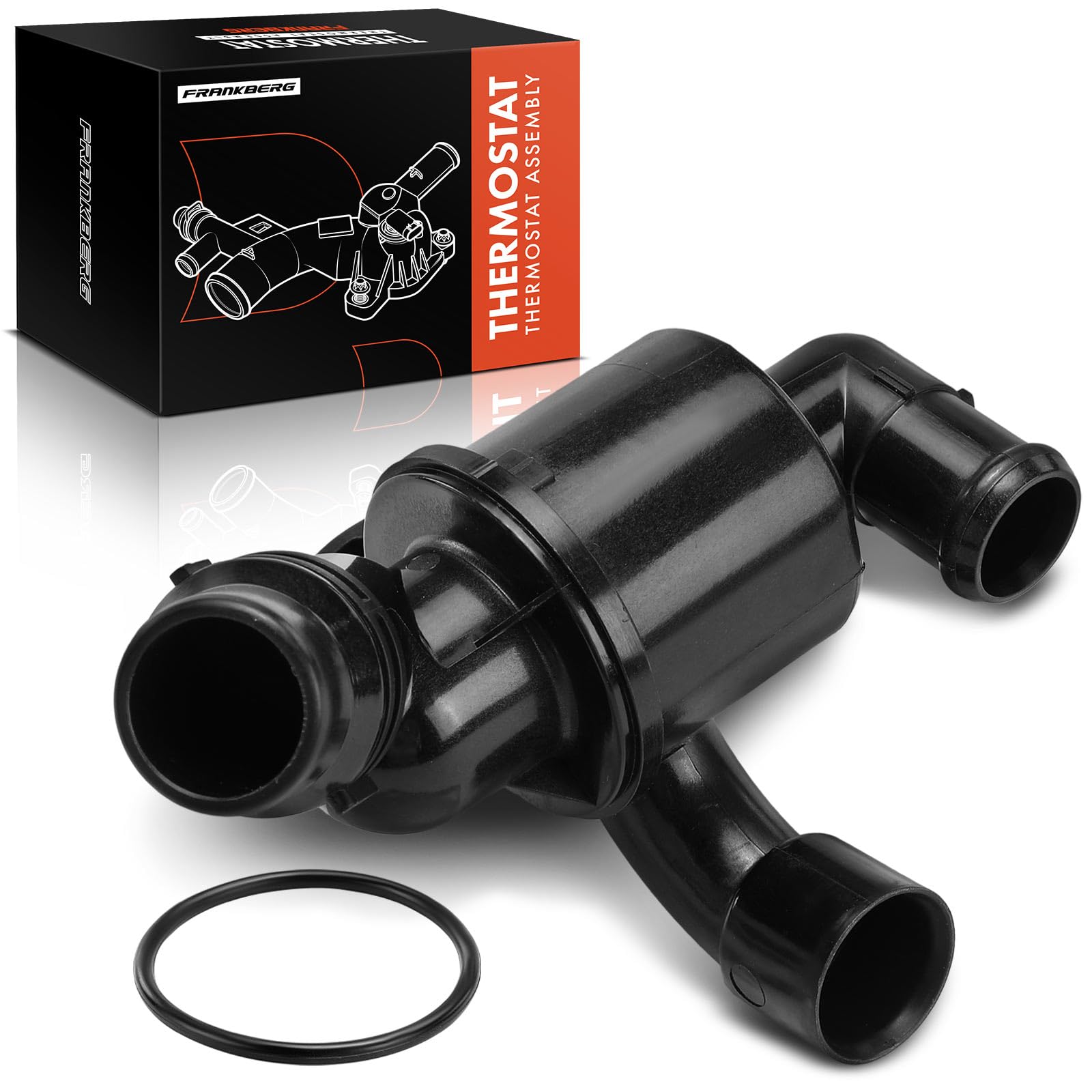 Frankberg Engine Coolant thermostat Housing with Sealing Ring Compatible with A4 8K2 A5 8T3 A6 4G2 4GC Q5 8RB Exeo 3R2 A4 Allroad 8KH A5 Cabriolet 8F7 A6 Avant 4F5 Replace# 03L121111AD