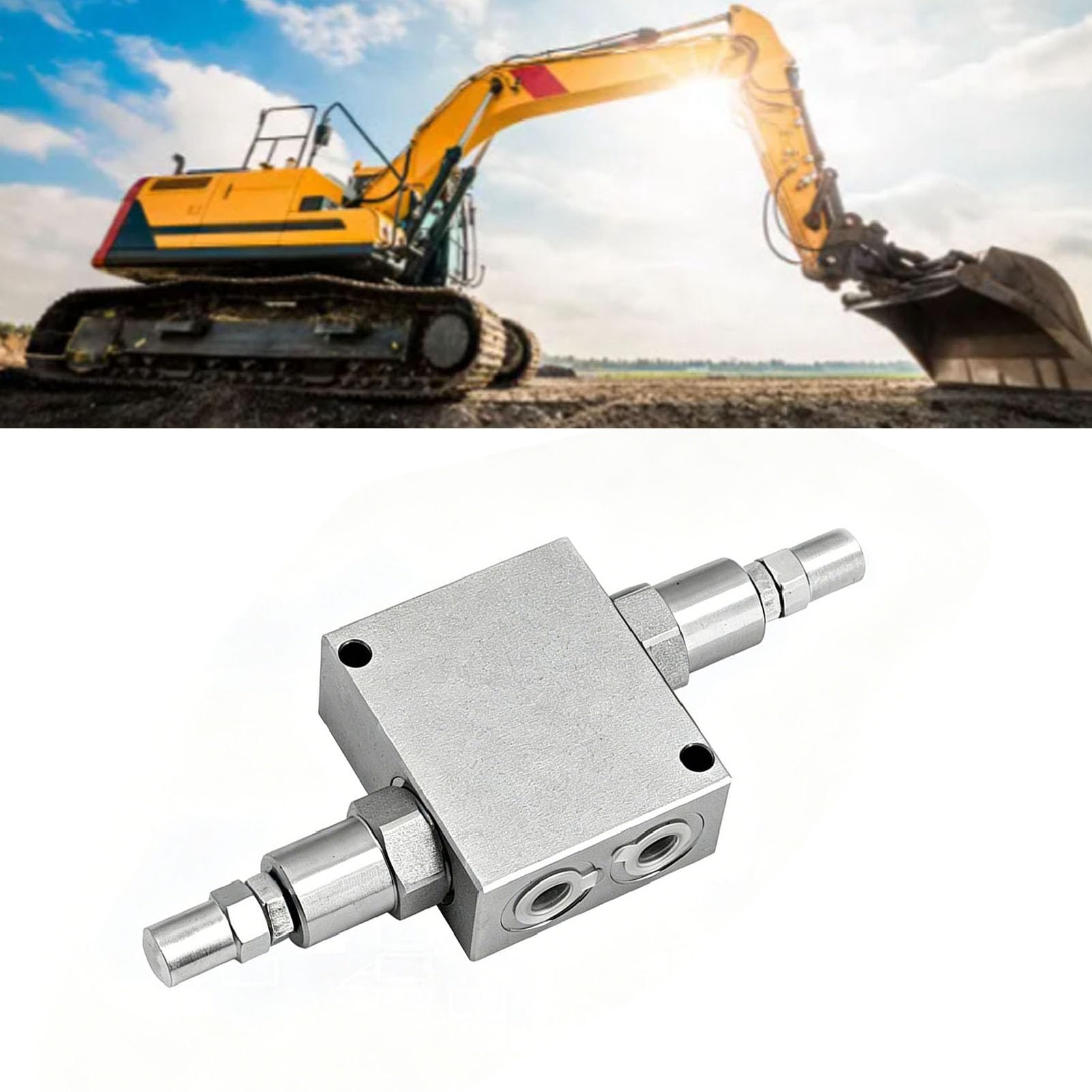 Garosa Hydrauliczny Zawór Buforowy Silnika Obrotowego Wysoka wytrzymałość do Minikoparek Wąż 1/4 Cala Gwint M14x1,5