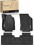 YHTAUTO Floor Mats Fit 2018-2025 Chevrolet Equinox, TPE All Weather Car Mats Waterproof Anti-Slip Odorless Floor Liner, Interior Accessories, 1st & 2nd Row, Set of 3