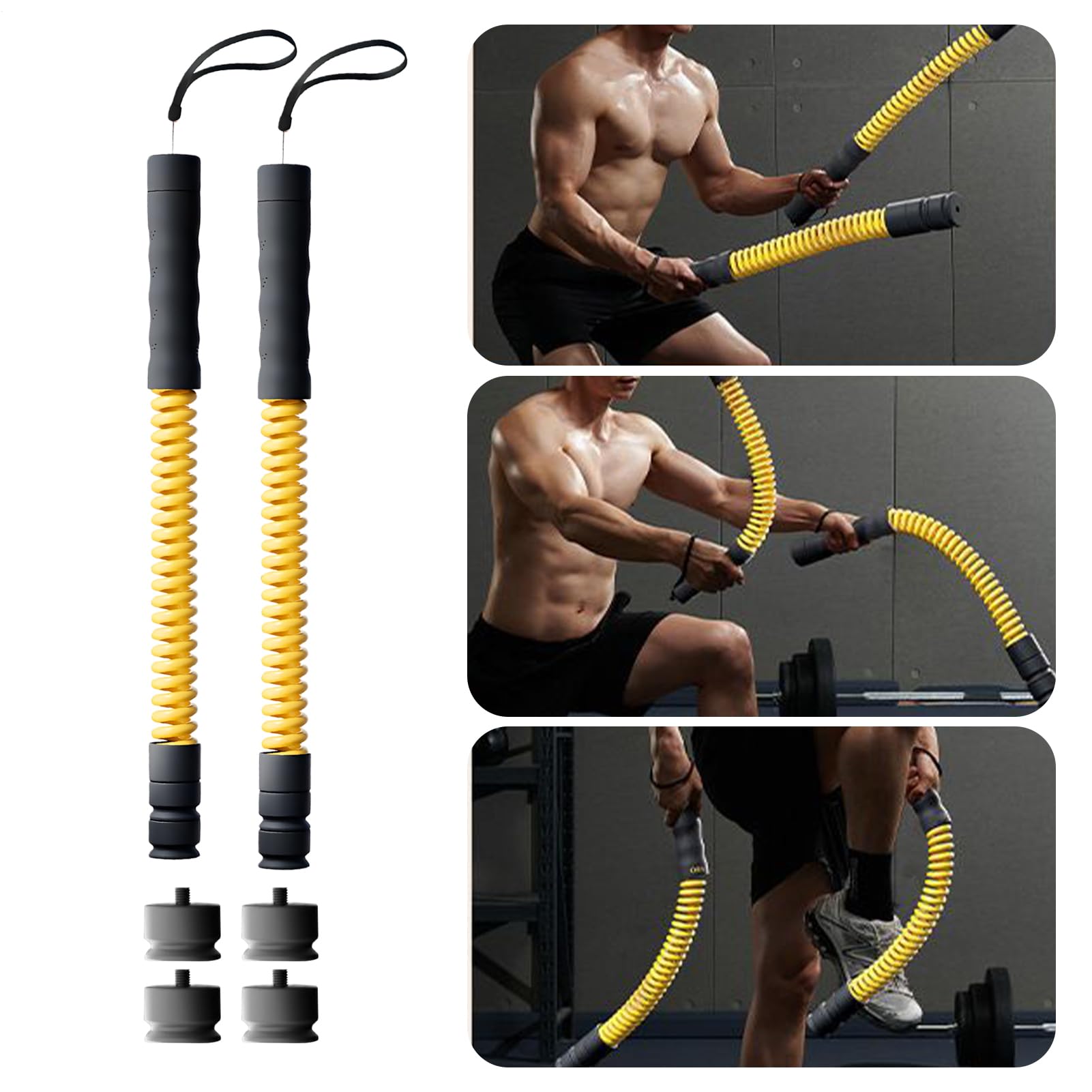 Corde da Palestra ad Esercizi Attrezzatura per Allenamento con | Corde per Allenamento Braccia in 2 Pezzi Adatto a , Giocatori, Pugili, Appassionati, Uomini, Donne, Giovani,