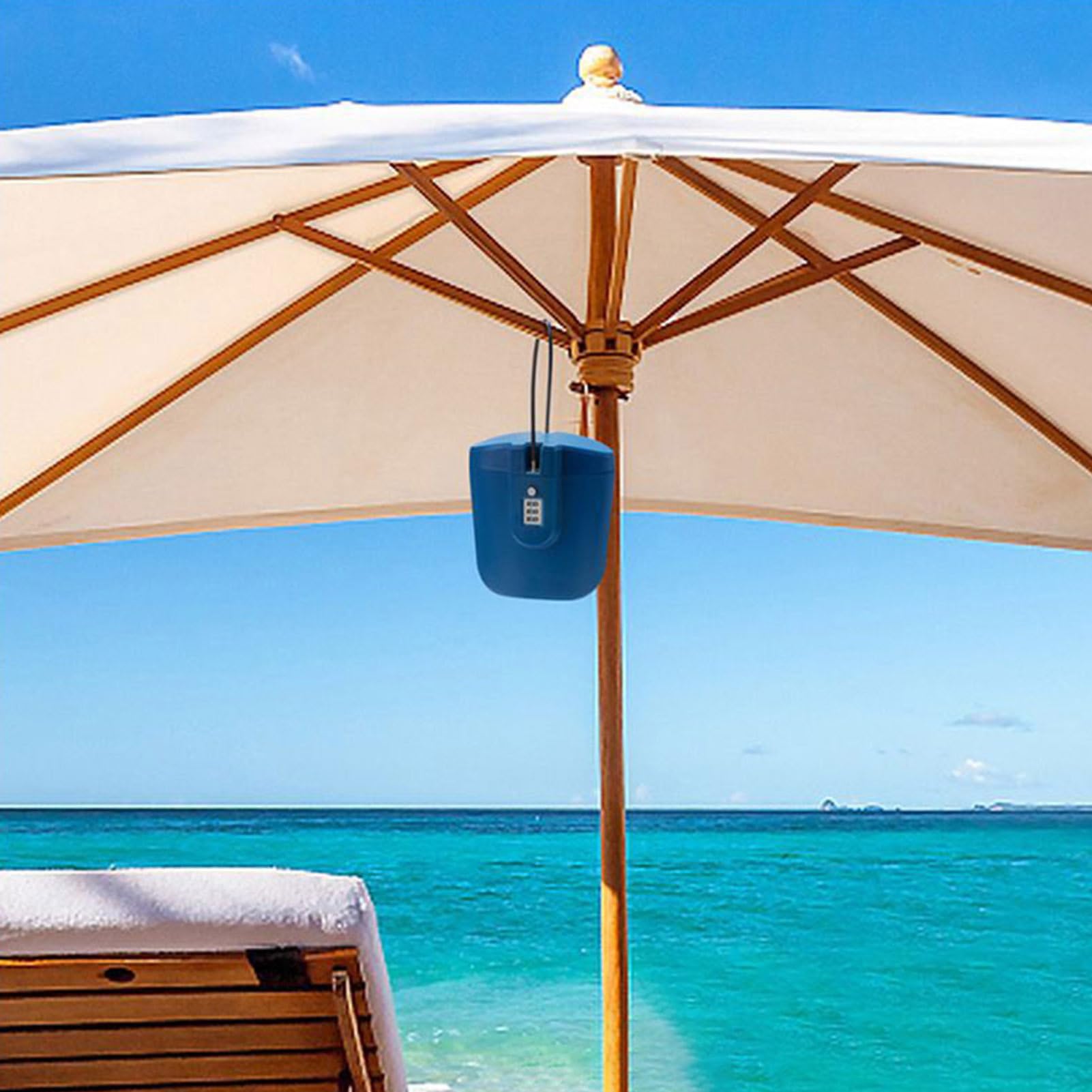 Caso di sicurezza, Scatola di blocco della spiaggia, Scatola di immagazzinaggio di grande capacità, Scatola di blocco chiave impermeabile portatile, Cassaforte con maniglia del cavo rimovibile,