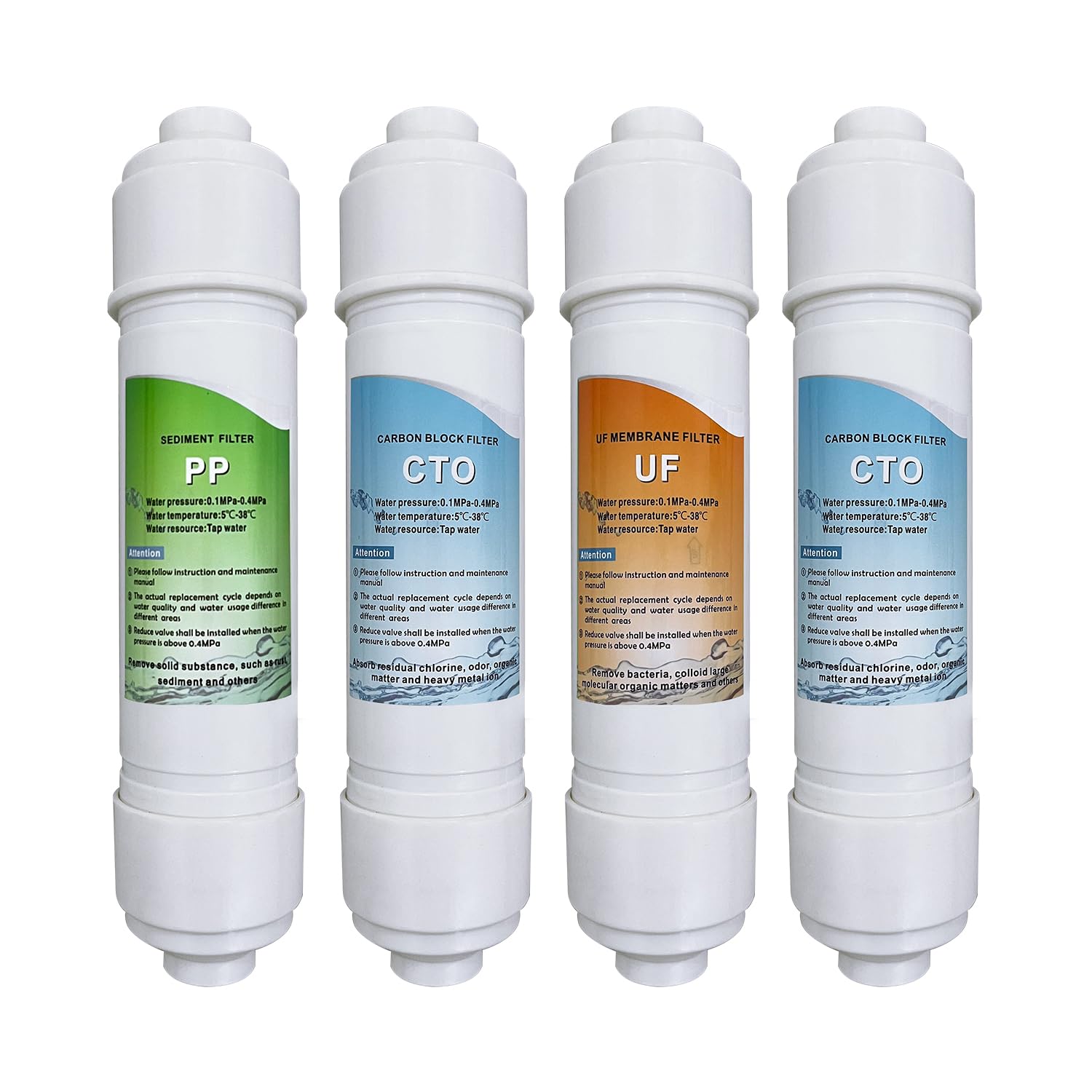 VECYS Water Dispenser Filter Set (PP, CTO, UF, CTO)