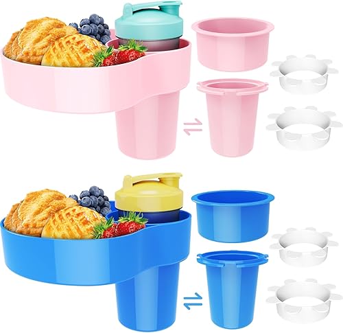 Miniatura 8 de Bandeja de aperitivos para asiento de automóvil para niños: bandeja de asiento de automóvil para niños con soporte para tazas, esencial para viajes