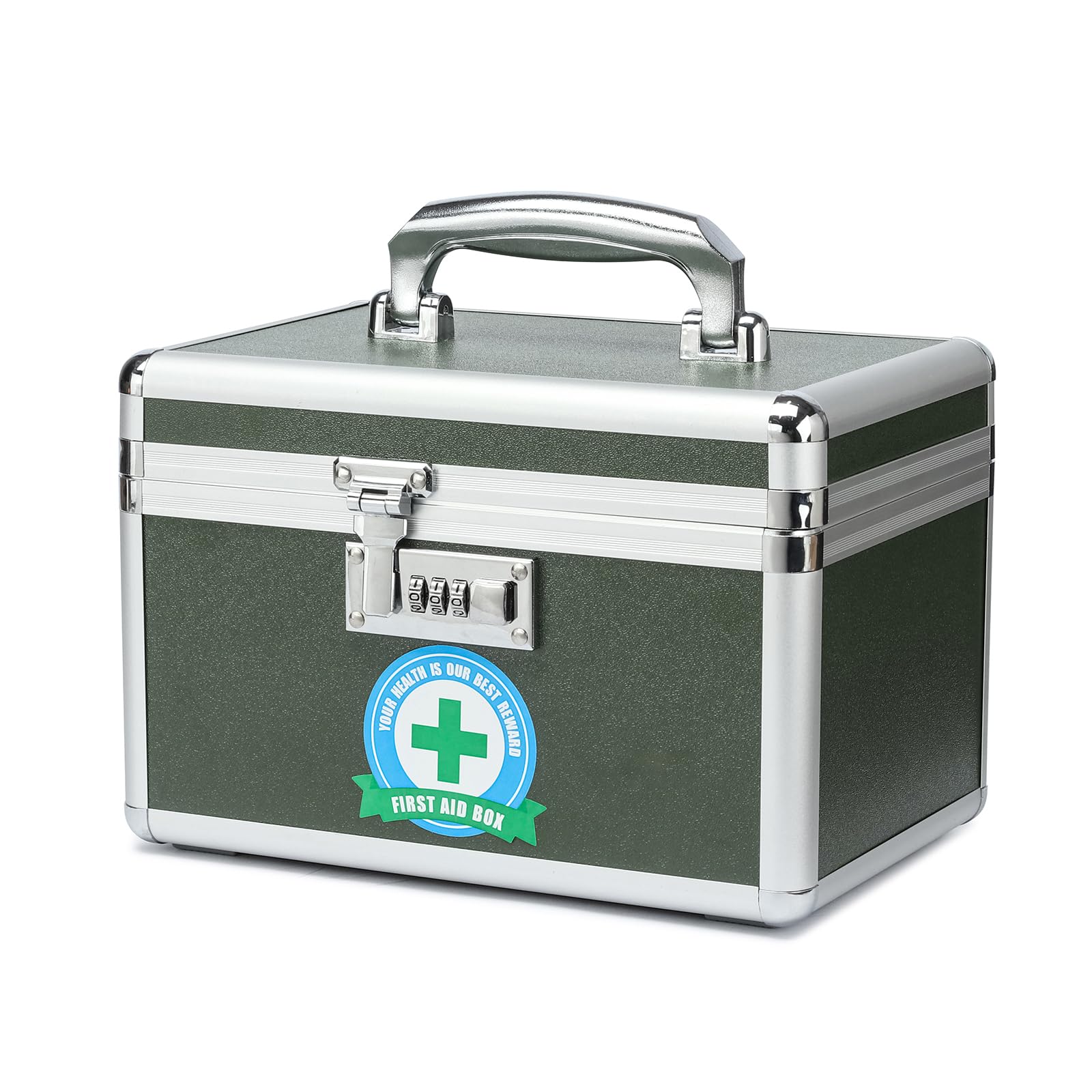 HEWEI WORKS Medication Lock Box, Lockable Medicine Storage, Empty First Aid, Medical Organizer