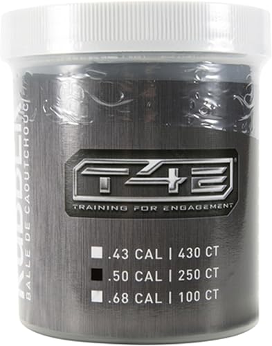 Miniatura 4 de T4E - Munición de bola de goma prémium para pistolas de paintball, color negro