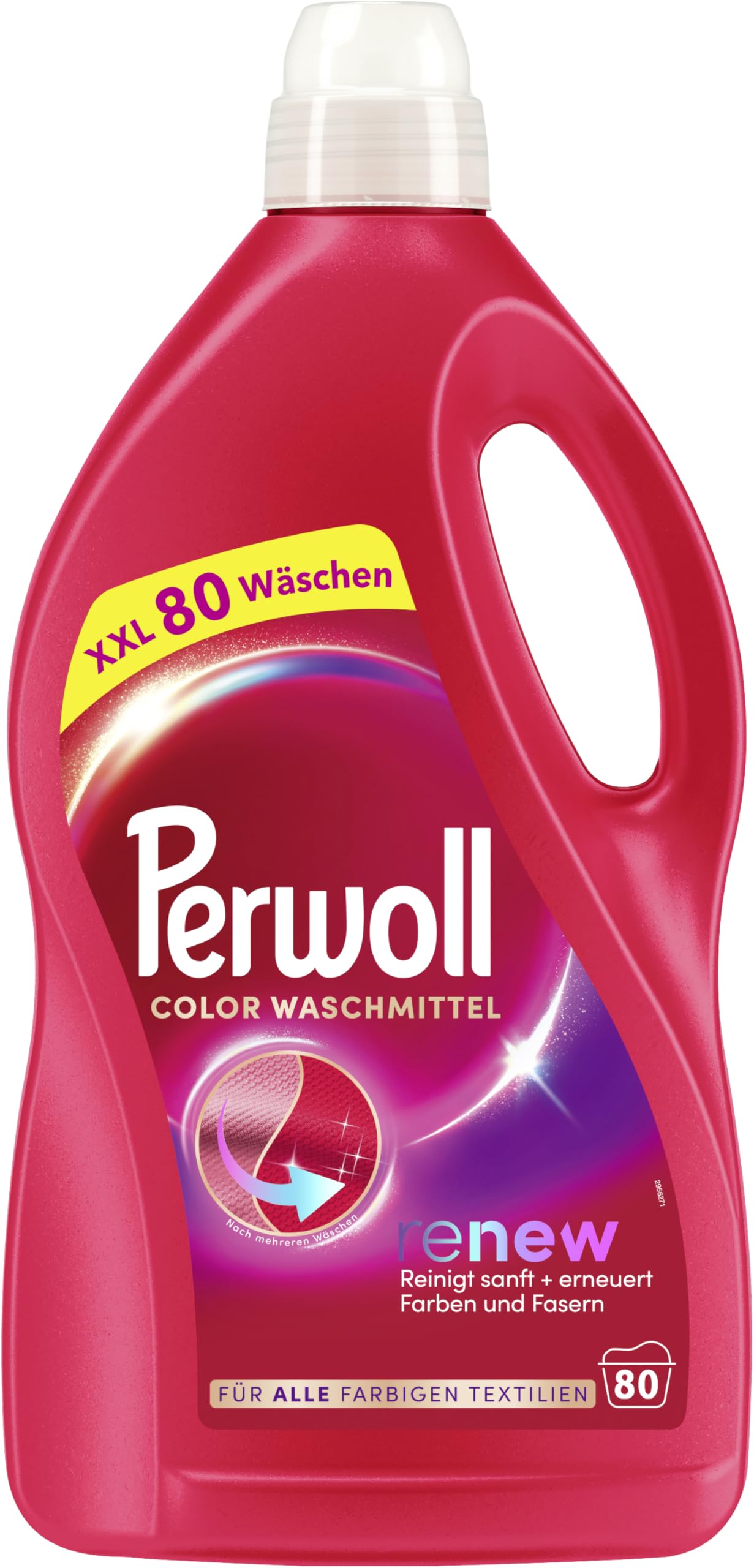 Perwoll Color Waschmittel (80 Waschladungen), Feinwaschmittel reinigt sanft und erneuert Farben und Fasern, für alle farbigen Textilien… – Ansicht 2