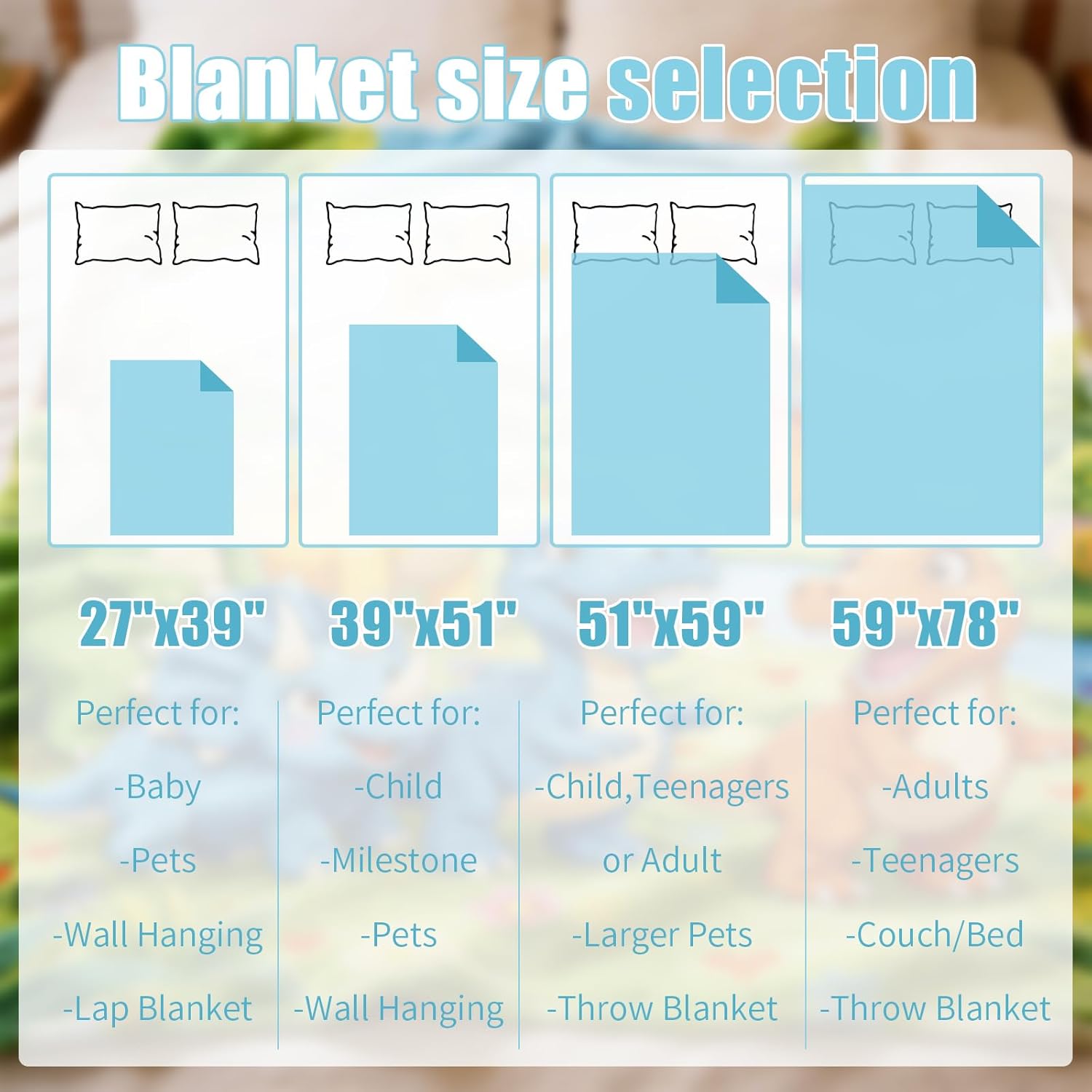 Dinosaur Blanket Flannel for Boys Cloud Soft Dinosaur Blanket Cartoon Kids Dino Zoo Throw Cute Smiling HD Digital Printed Dino Girls Party Festival Favors (59"x78")