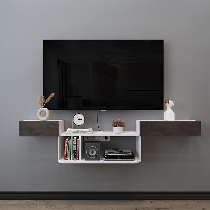 Buy Floating Entertainment Shelf,Wall Mounted Plywood Floating TV Stand