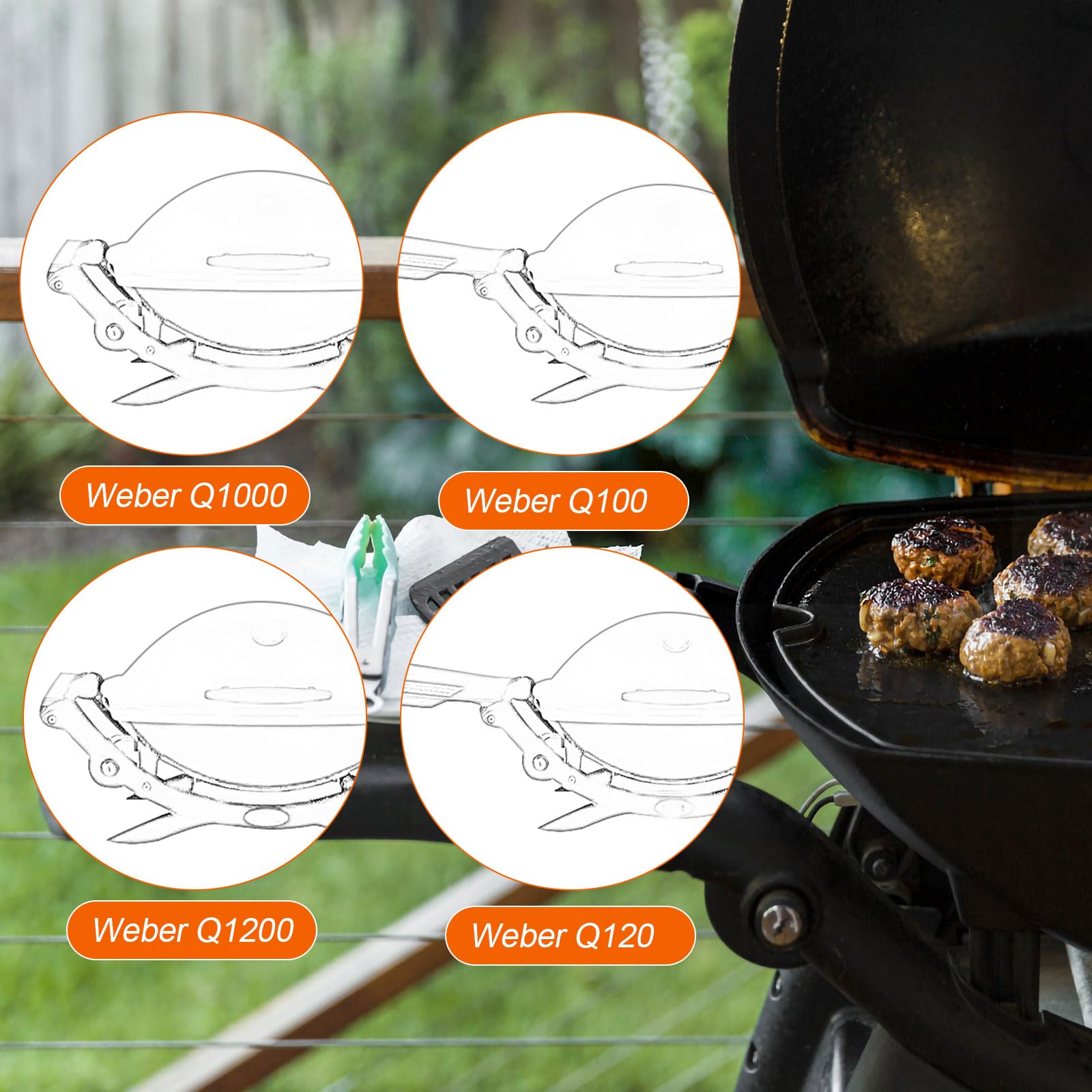 Weber Q Grill Parts 60040 69957 Stainless Grill Burner Tube