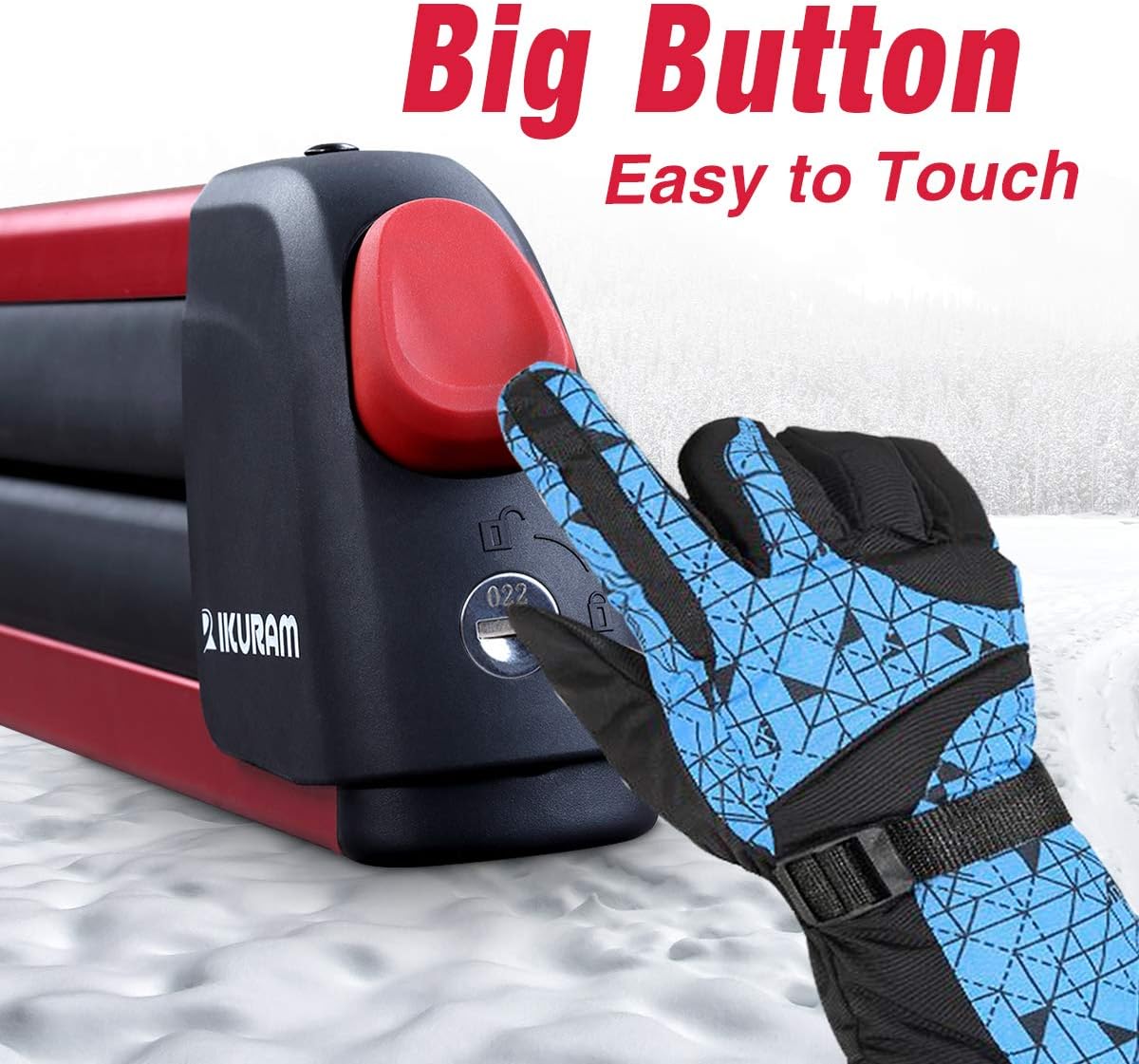 IKURAM R Ski & Snowboard Roof Racks Resistant to -140℉ , Lockable Ski Mount of Aviation Aluminum, Red Universal Snow Sport Carrier fit Round/Oblate/Square Crossbars : Sports & Outdoors