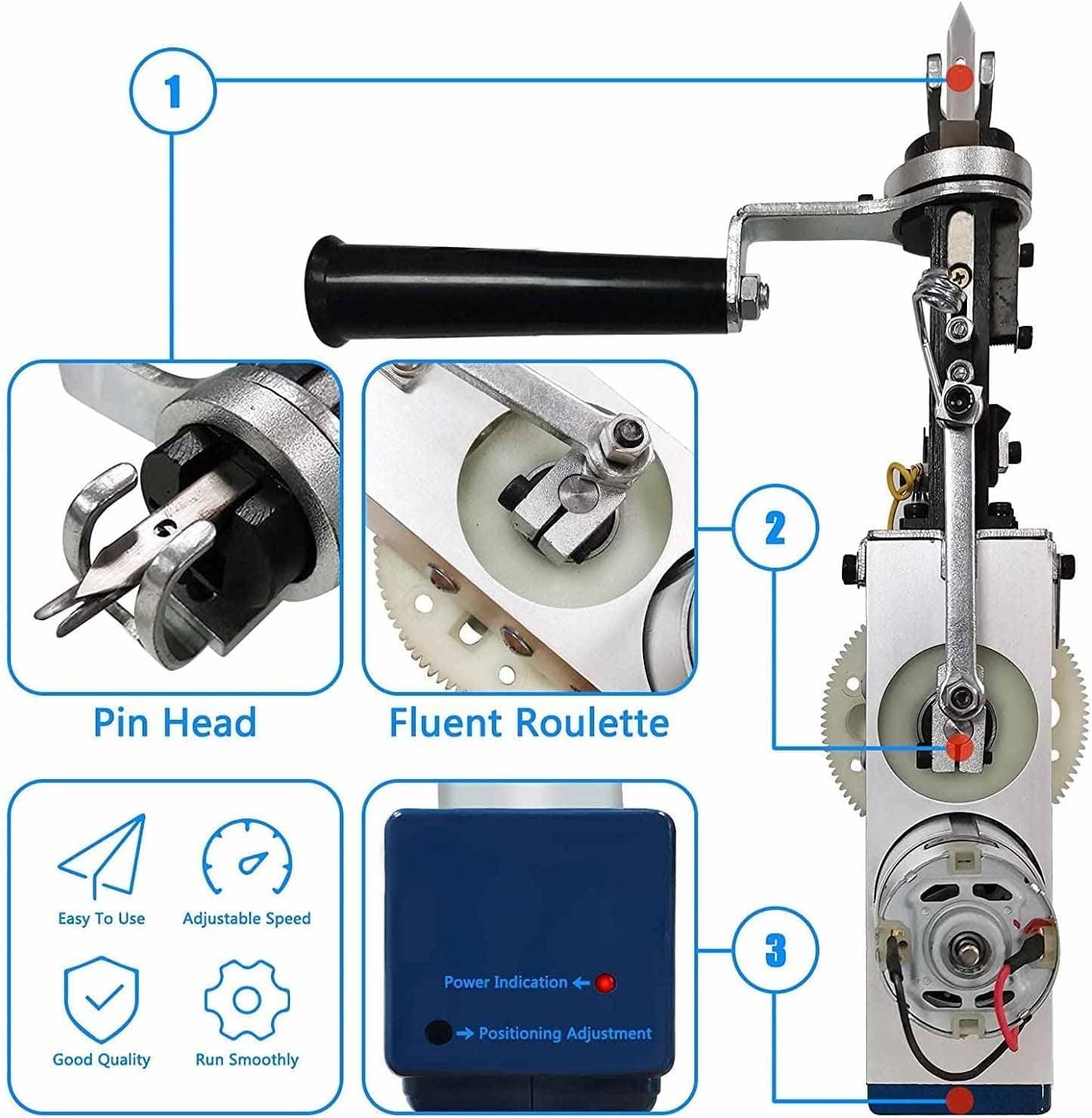 Carpet Tufting Gun Kit,Upgrade 2in1 Loop & Cut Pile Rug Tufting Gun,Electric Carpet Weaving,Flocking Knitting Rug Gun,Hand-Held Knitting Carpet Machine with Wool Yarn,Fabric
